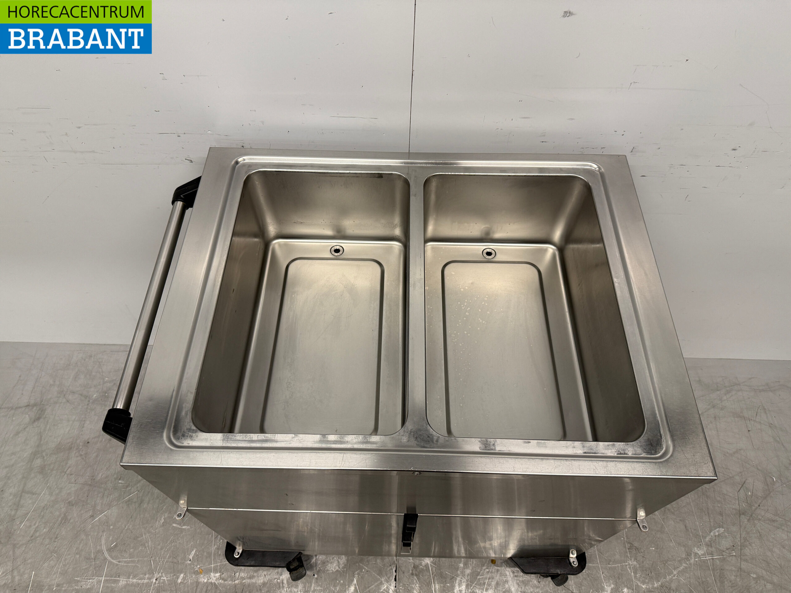 Bain-Marie mobile Rieber en acier inoxydable 2 x 1/1 GN avec armoire chauffante 230V Horeca – Image 4