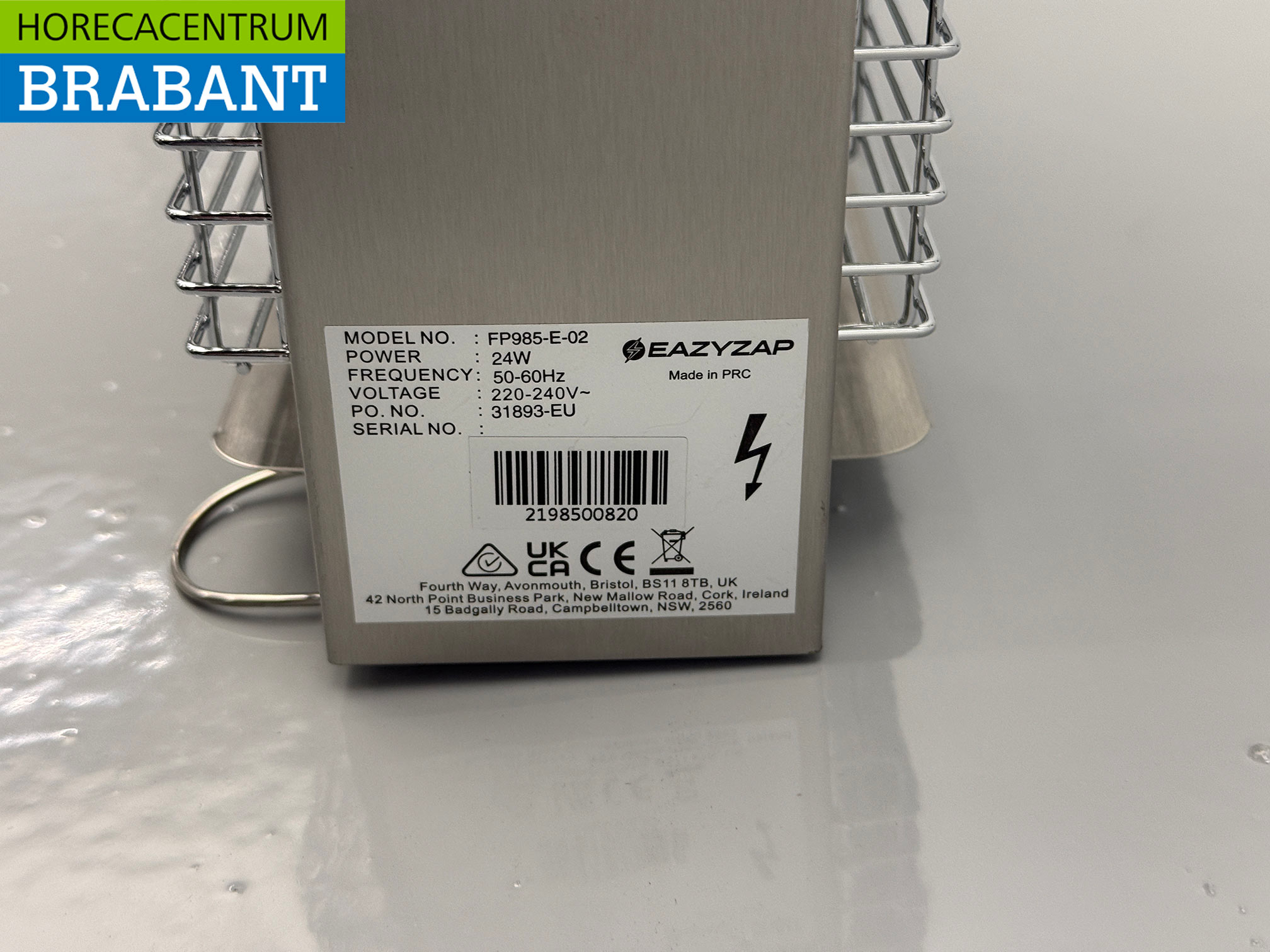 Eazyzap Insect Killer FP985 en acier inoxydable Lampe à mouches 230V Horeca – Image 5