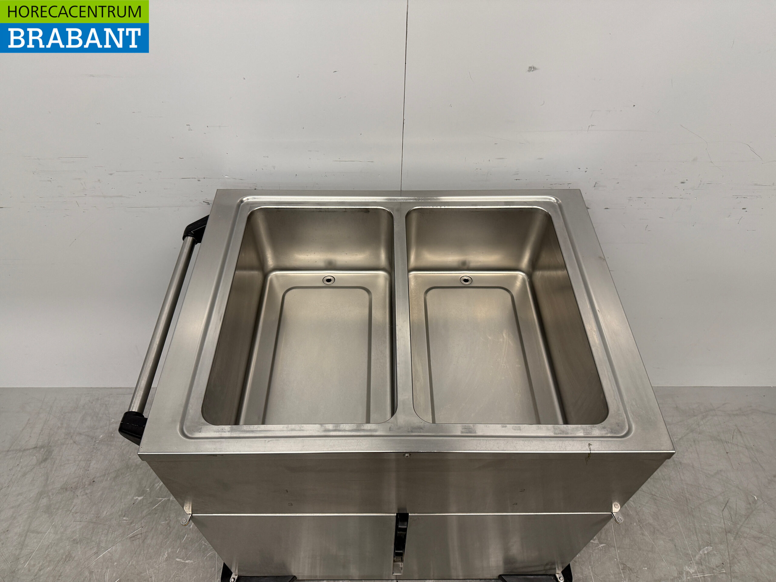 Bain-Marie mobile Rieber en acier inoxydable 2 x 1/1 GN avec armoire chauffante 230V Horeca – Image 4