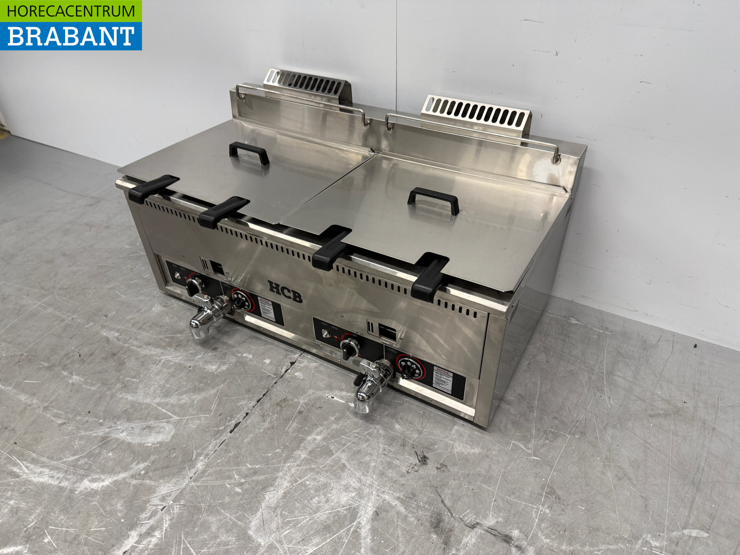 Friteuse double en acier inoxydable 2 x 30 litres PROPAAN gas Catering – Image 2