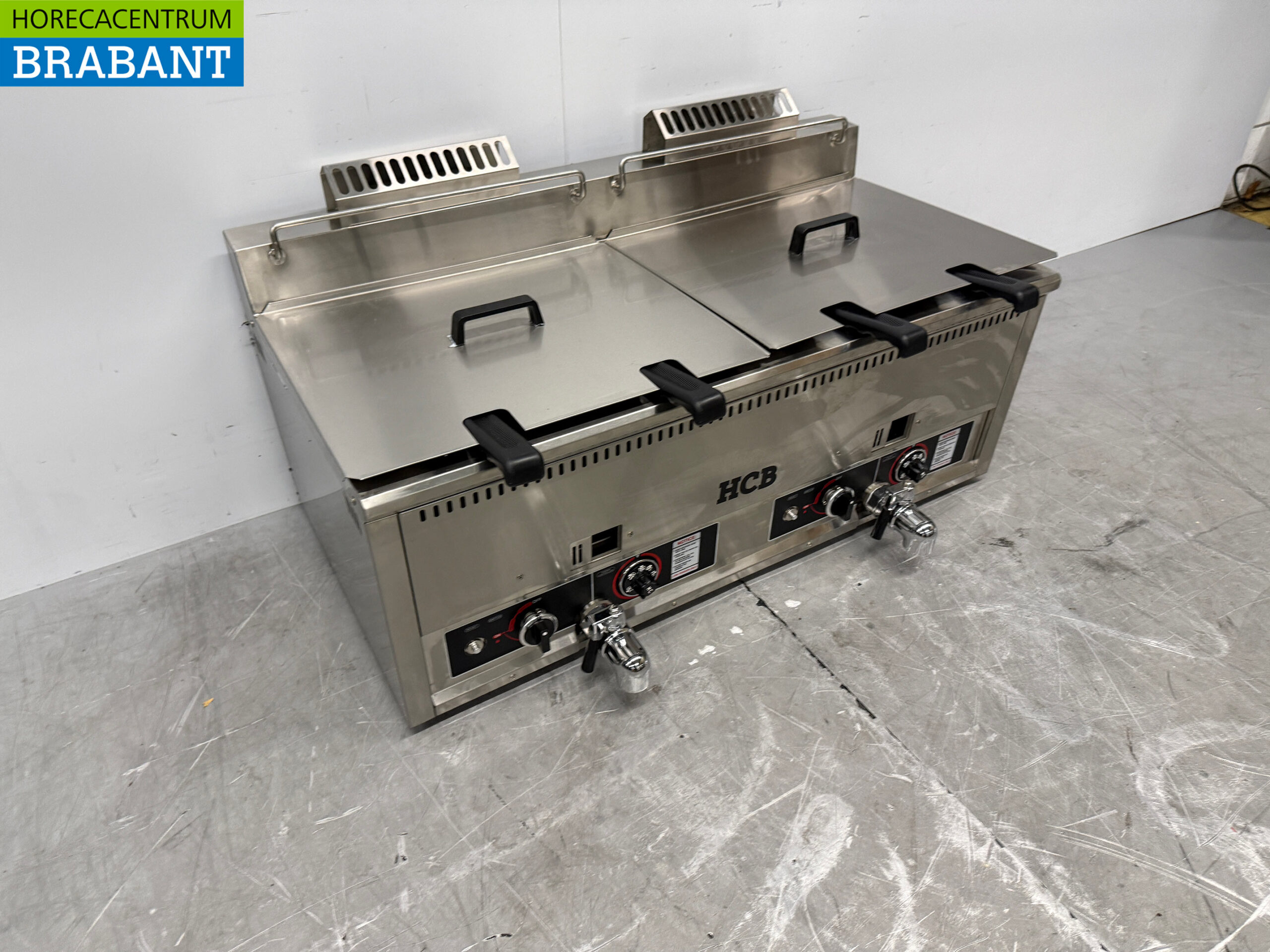 Friteuse double en acier inoxydable 2 x 30 litres PROPAAN gas Catering – Image 3