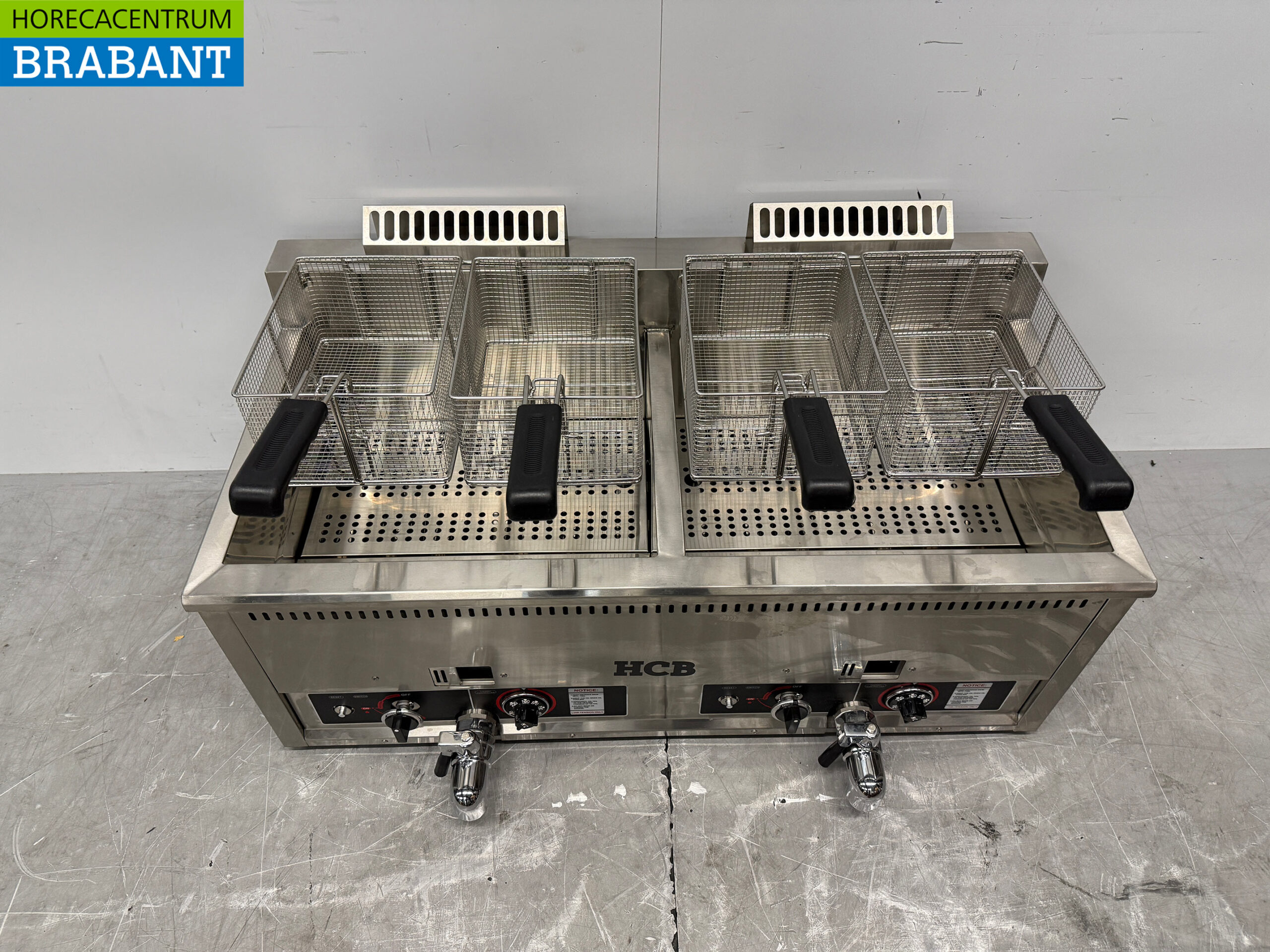 Friteuse double en acier inoxydable 2 x 30 litres PROPAAN gas Catering – Image 4