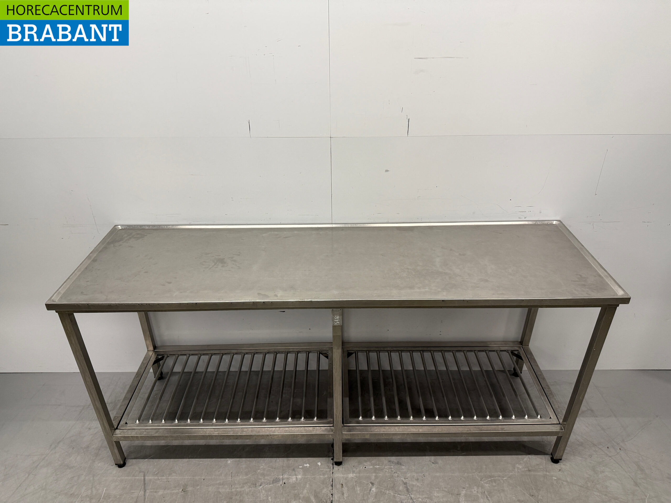 Table de travail en acier inoxydable avec étagère 200 x 60 x 91 cm Restauration – Image 4