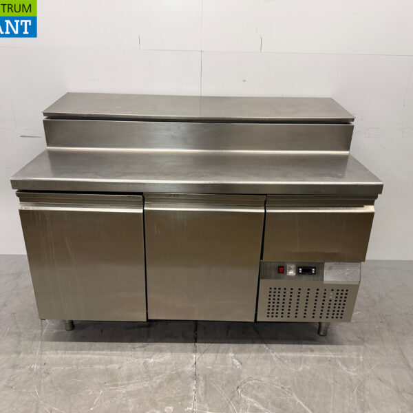 Etabli réfrigéré Tecfrigo Saladette en acier inoxydable 2 portes 147 cm 230V Horeca