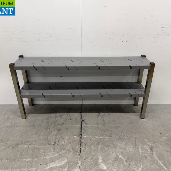 Pont d'étagère double en acier inoxydable 140 cm Restauration