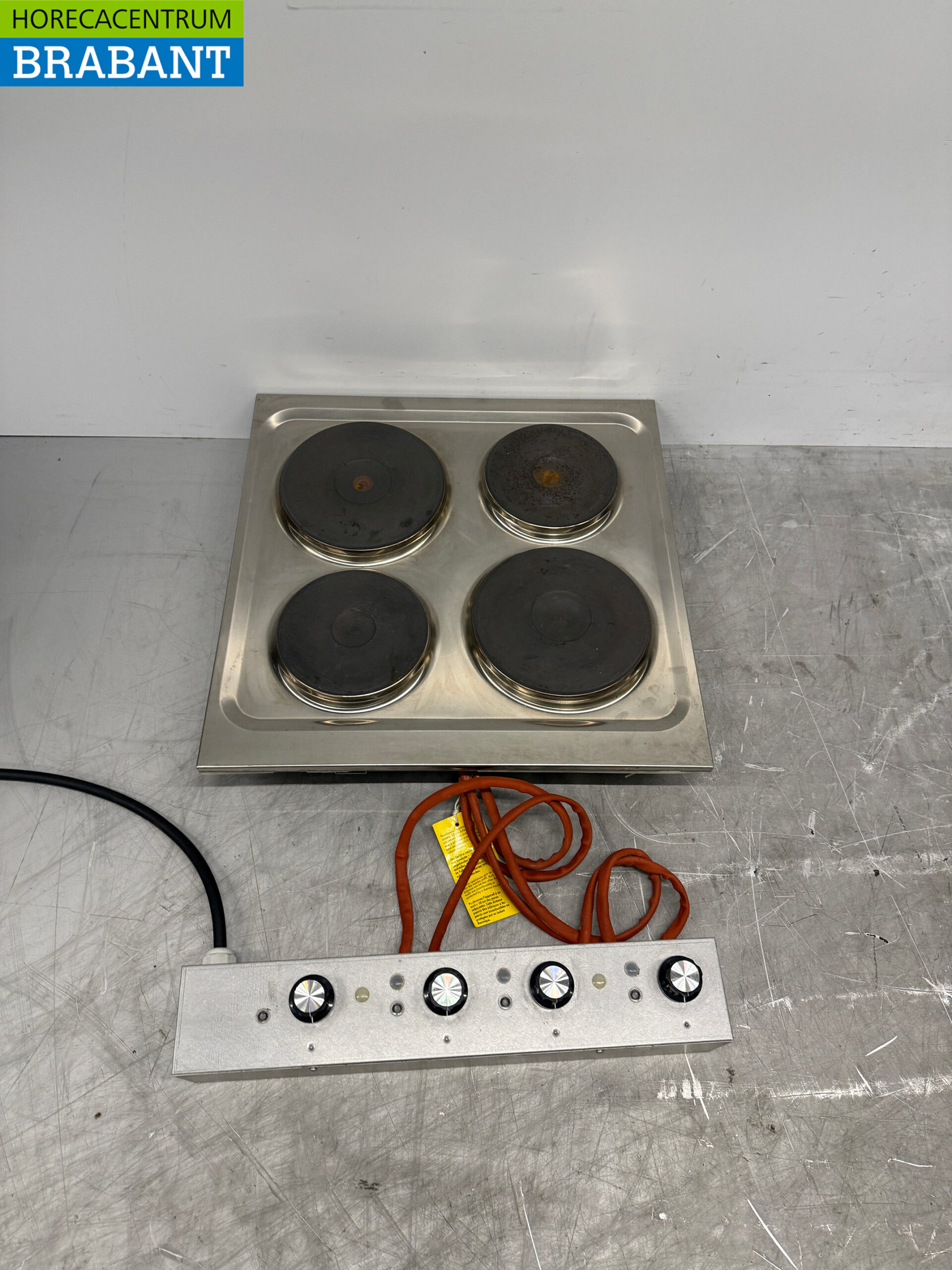 Réchaud électrique Mareno 4 feux Drop-in en acier inoxydable 60 cm 400V Horeca