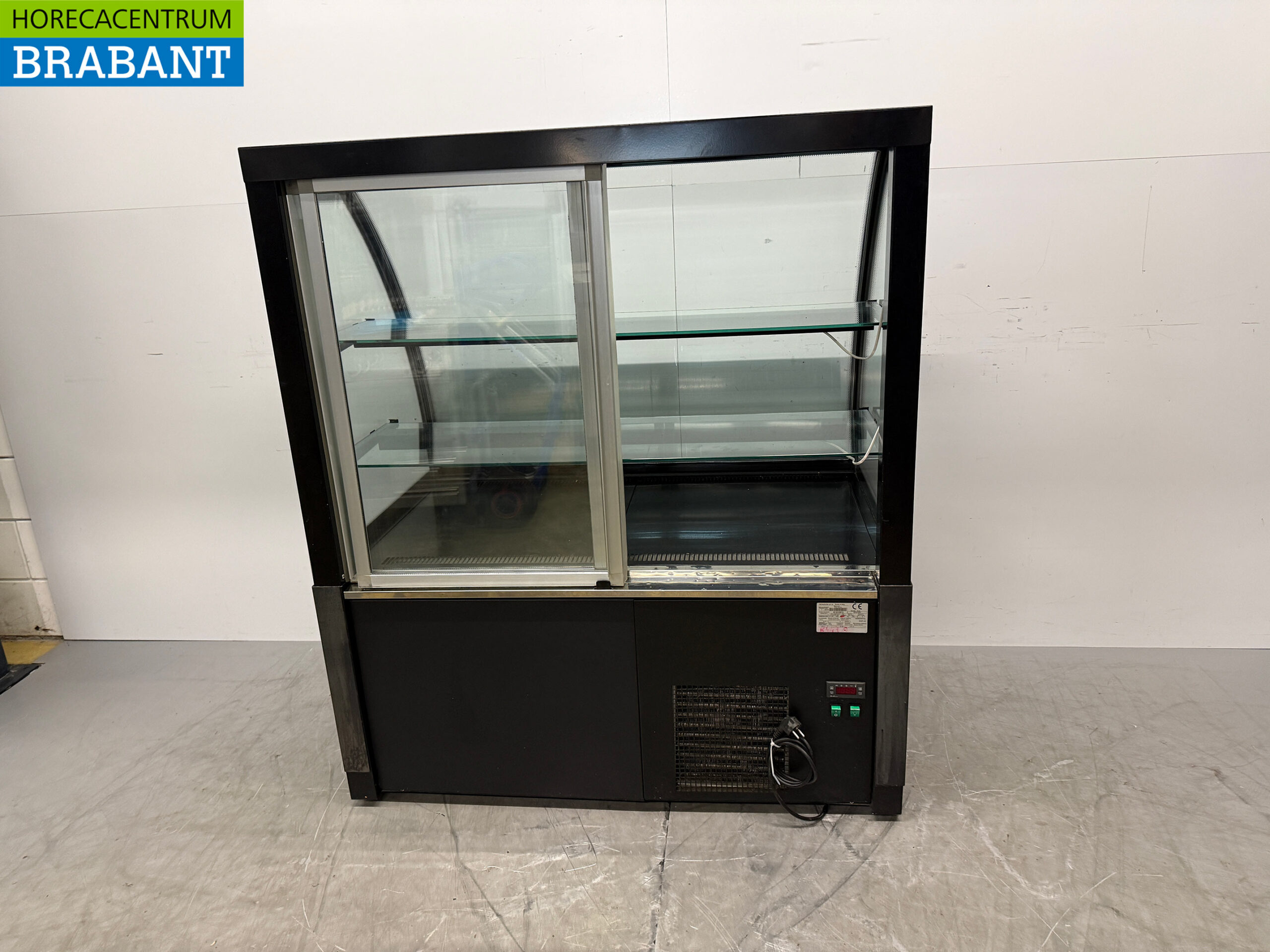 Tecnodom Vitrine réfrigérée Confiseur 2 portes coulissantes 120 cm 230V Horeca – Image 4