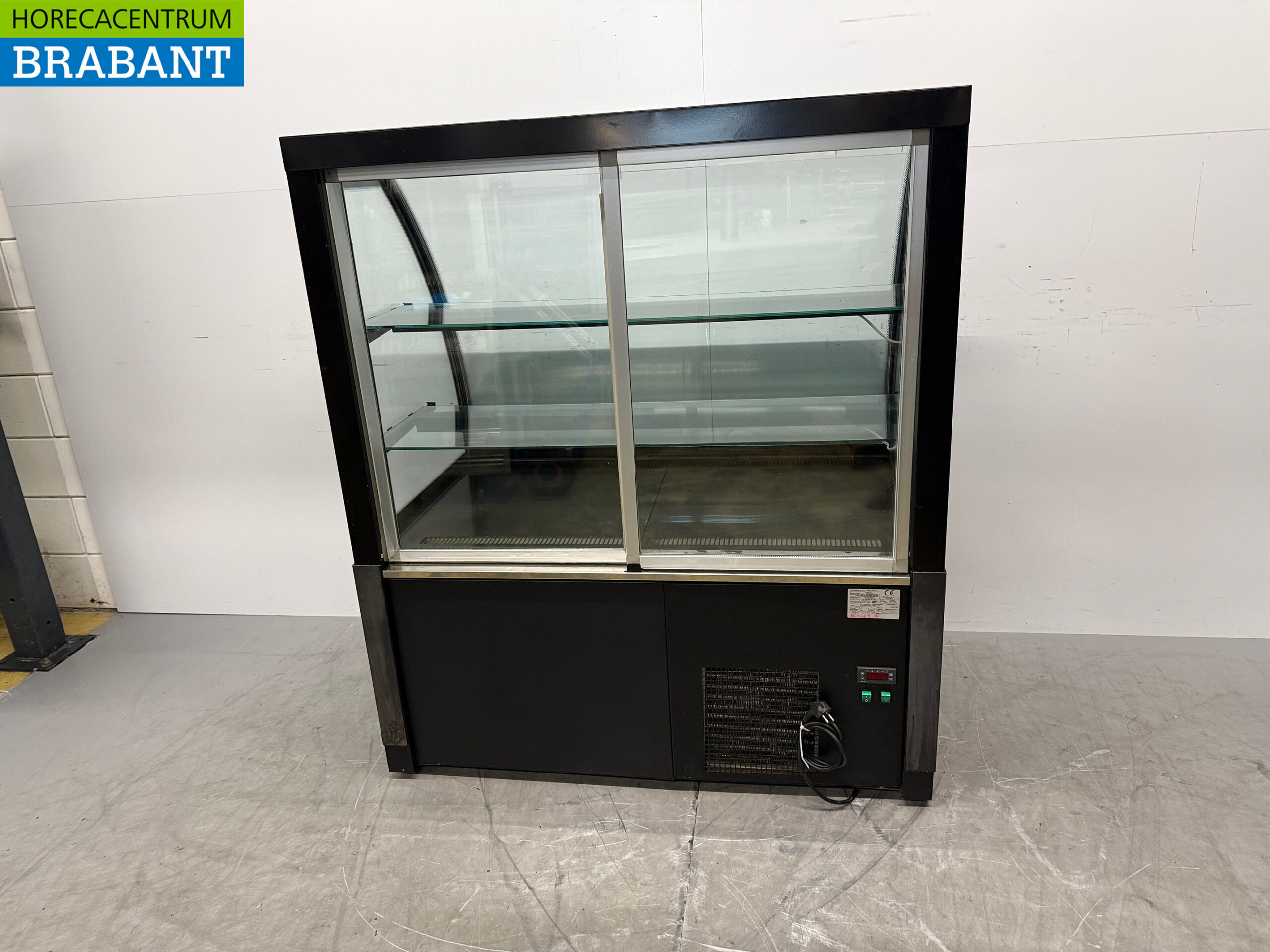 Tecnodom Vitrine réfrigérée Confiseur 2 portes coulissantes 120 cm 230V Horeca – Image 5