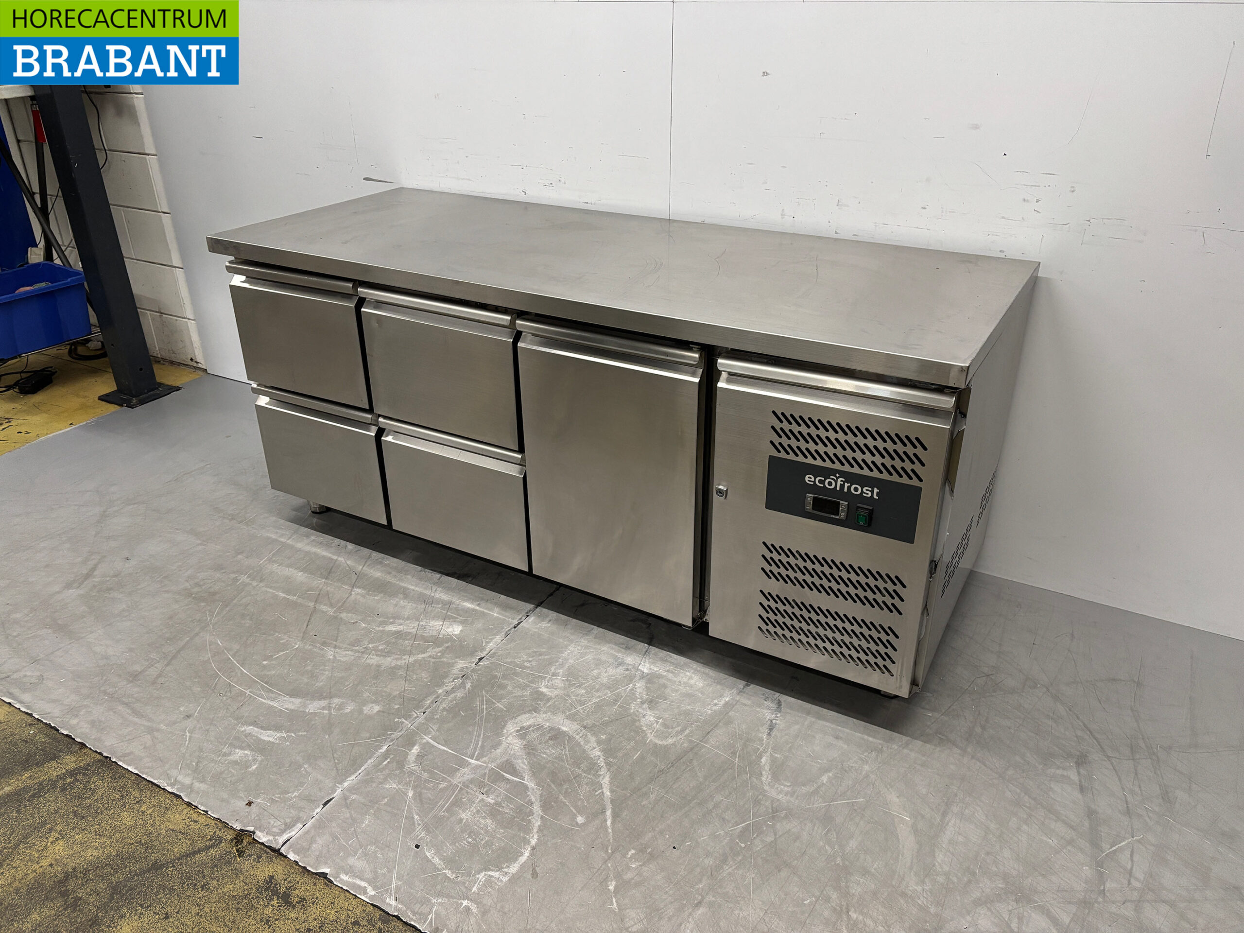 Etabli réfrigéré Ecofrost en acier inoxydable 4 tiroirs et 1 porte 180 cm 230V Horeca – Image 2
