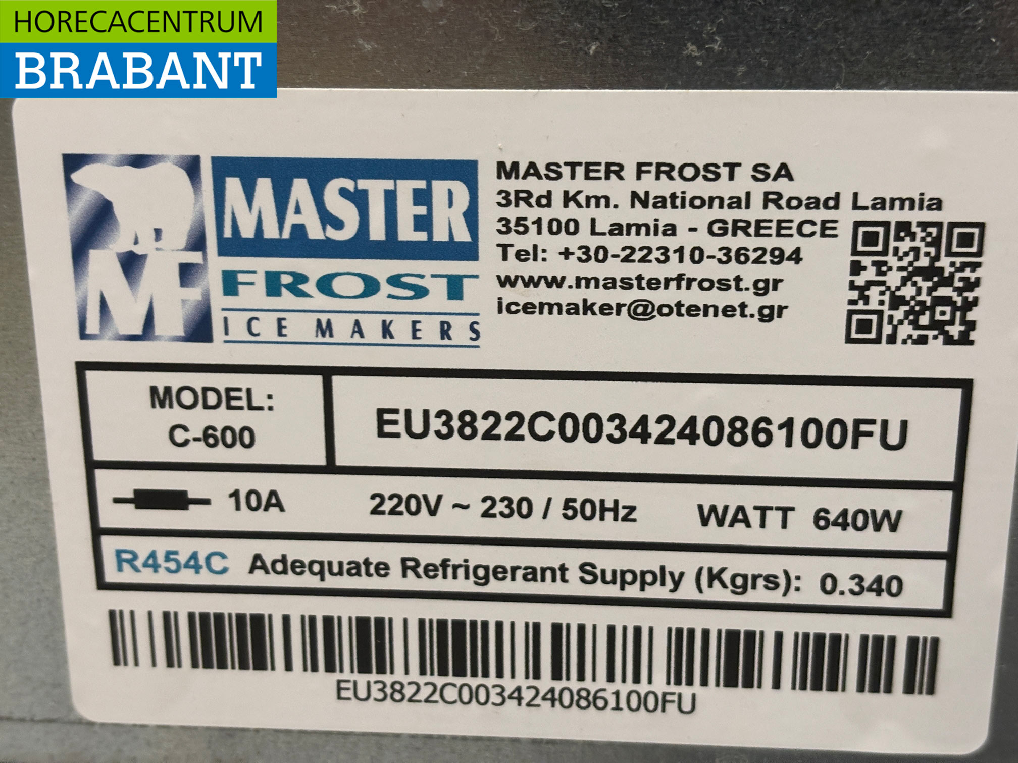 Machine à glaçons Masterfrost en acier inoxydable 60 kilos par jour 230V Horeca – Image 7