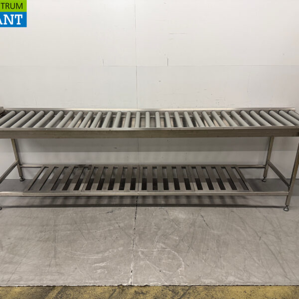 Acier inoxydable Wexiodisk Table d'égouttage Convoyeur à rouleaux T.B.V. Lave-vaisselle coulissant 310 cm Horeca