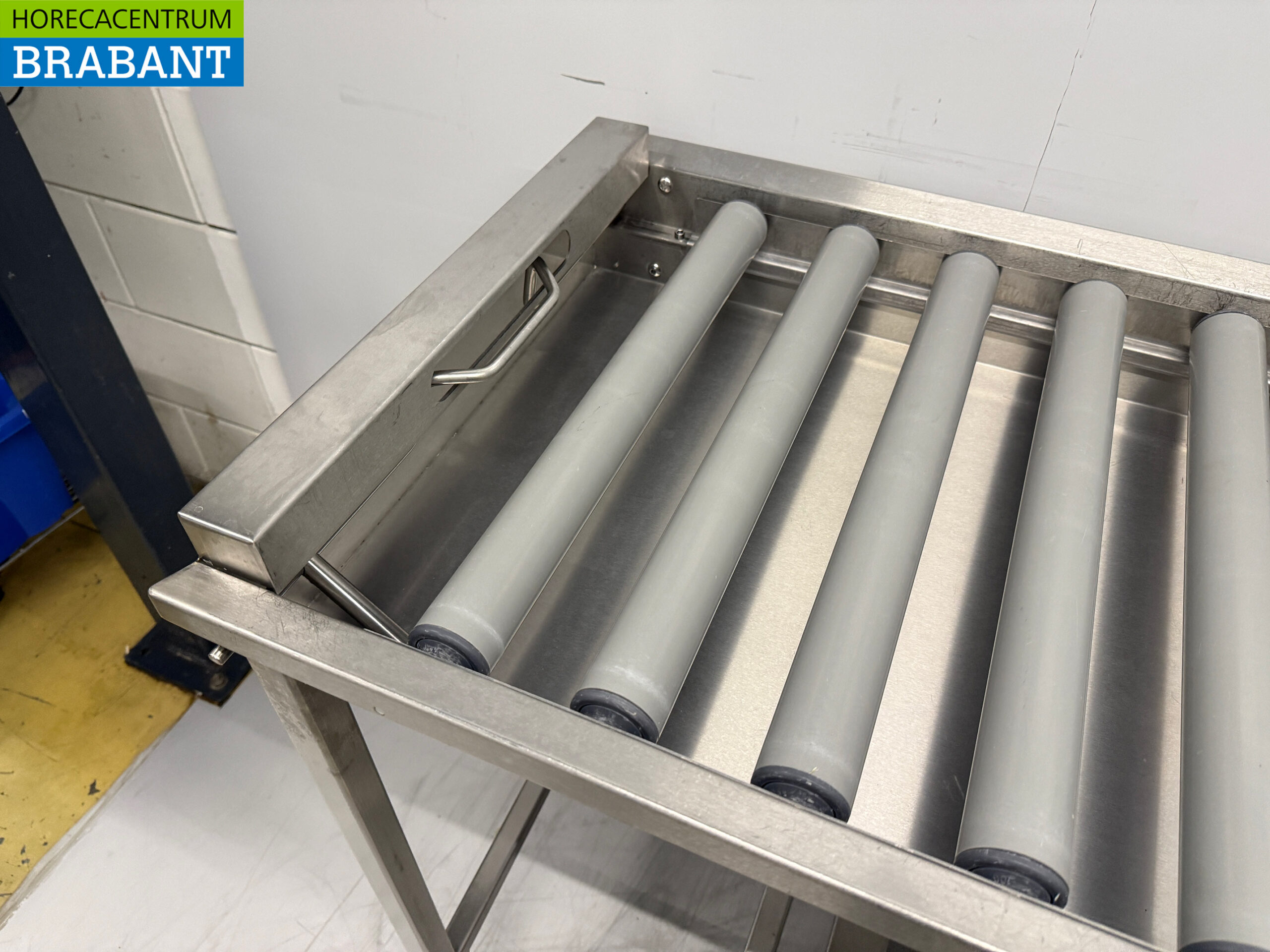 Acier inoxydable Wexiodisk Table d'égouttage Convoyeur à rouleaux T.B.V. Lave-vaisselle coulissant 310 cm Horeca – Image 4