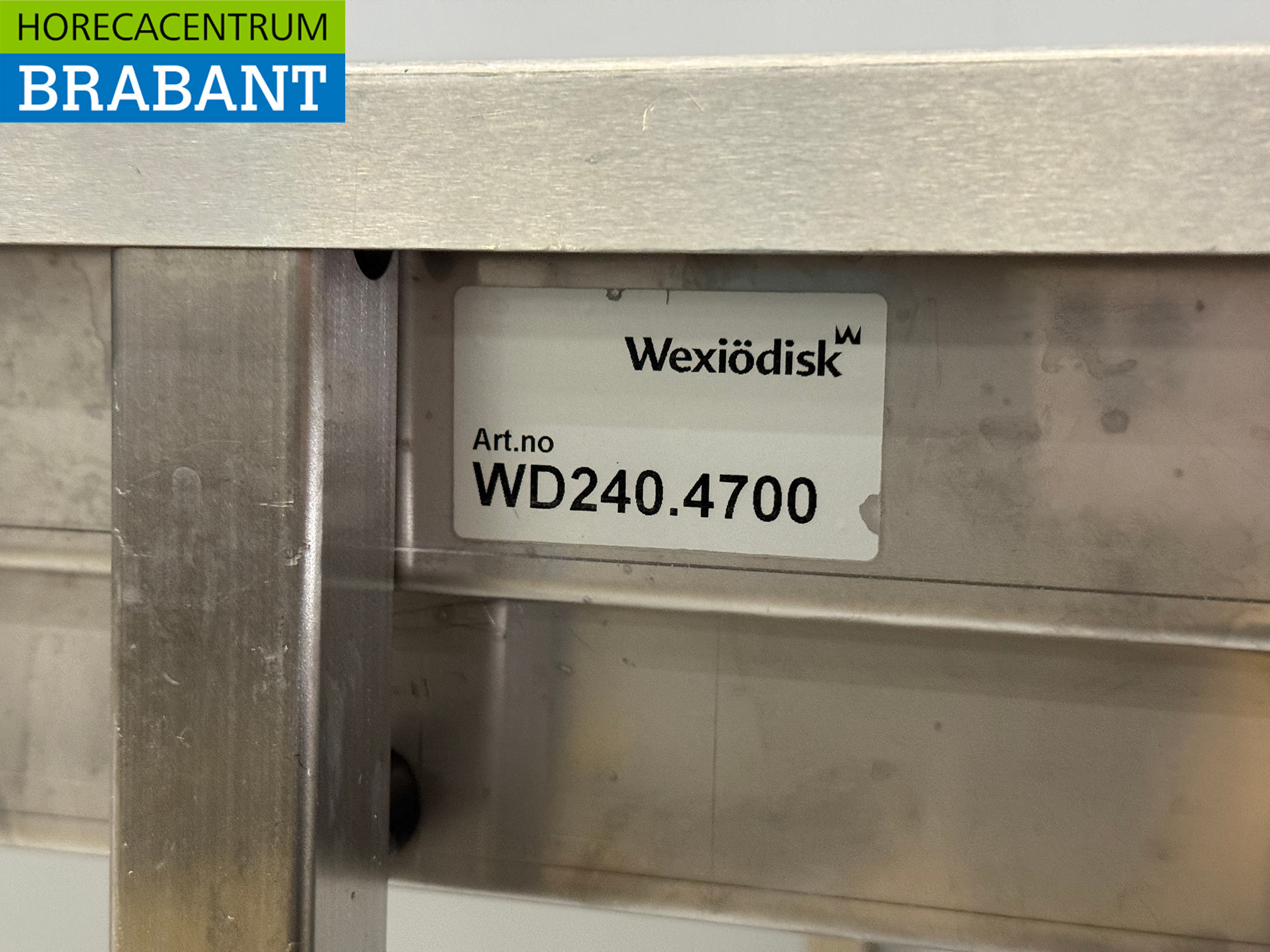 Acier inoxydable Wexiodisk Table d'égouttage Convoyeur à rouleaux T.B.V. Lave-vaisselle coulissant 310 cm Horeca – Image 6