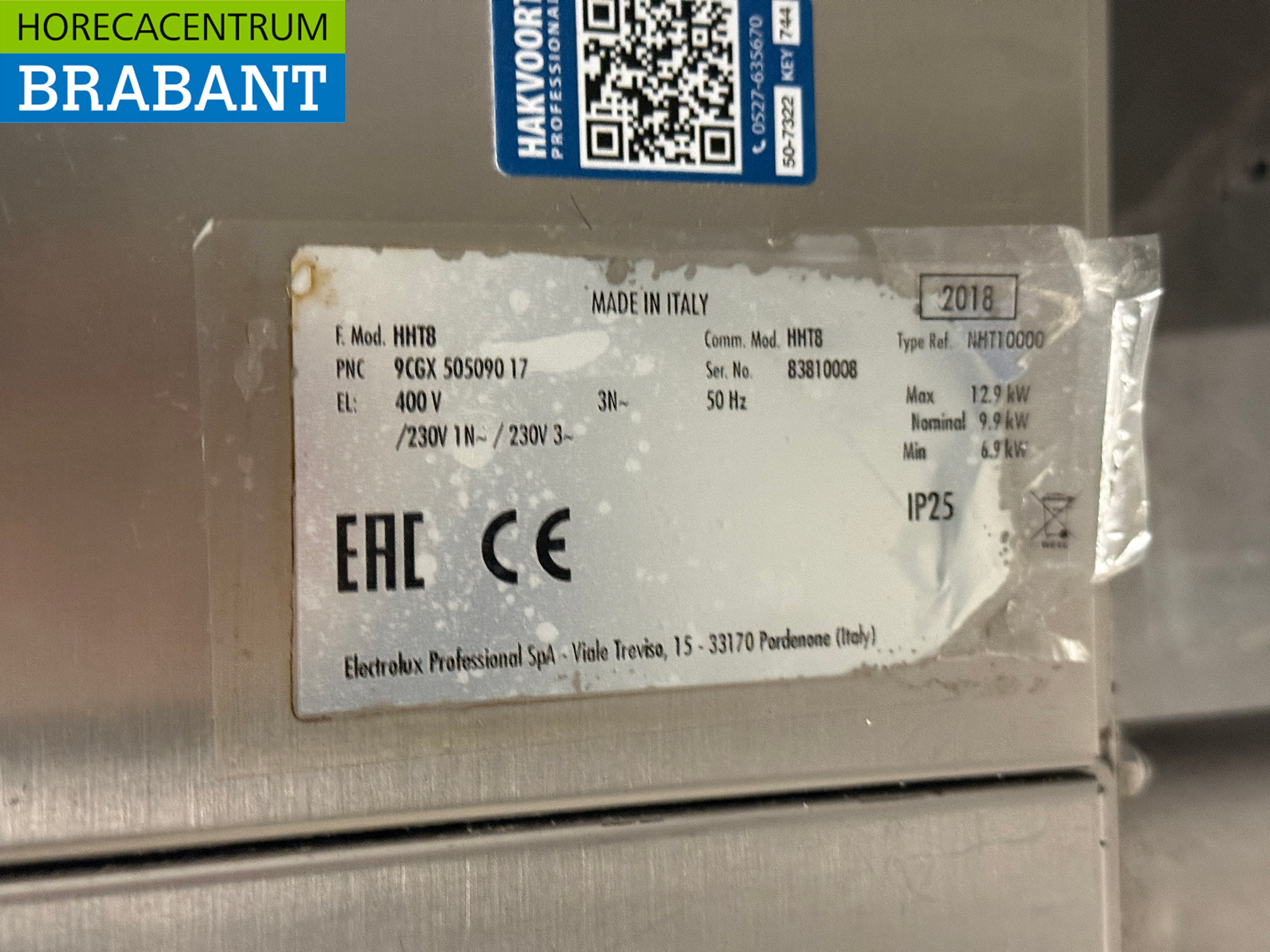 Lave-vaisselle à passage Zanussi en acier inoxydable 400V Horeca – Image 6