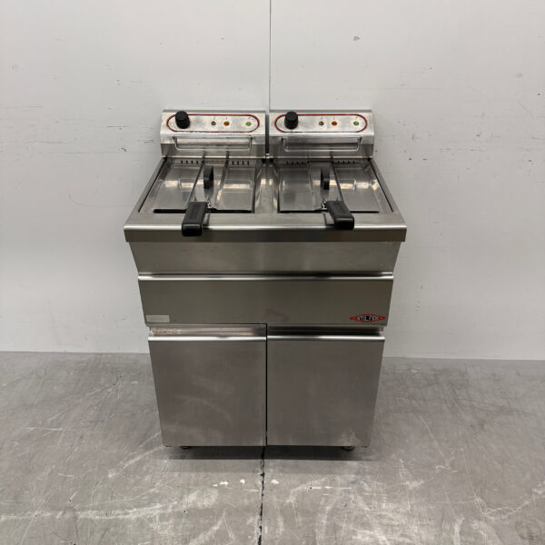 Friteuse double Stilfer en acier inoxydable 2 x 9 litres 2 x 230V Horeca