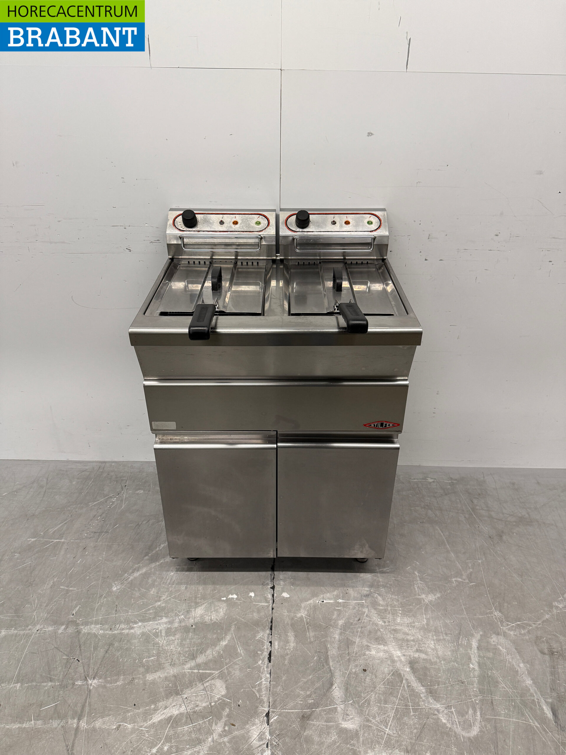 Friteuse double Stilfer en acier inoxydable 2 x 9 litres 2 x 230V Horeca