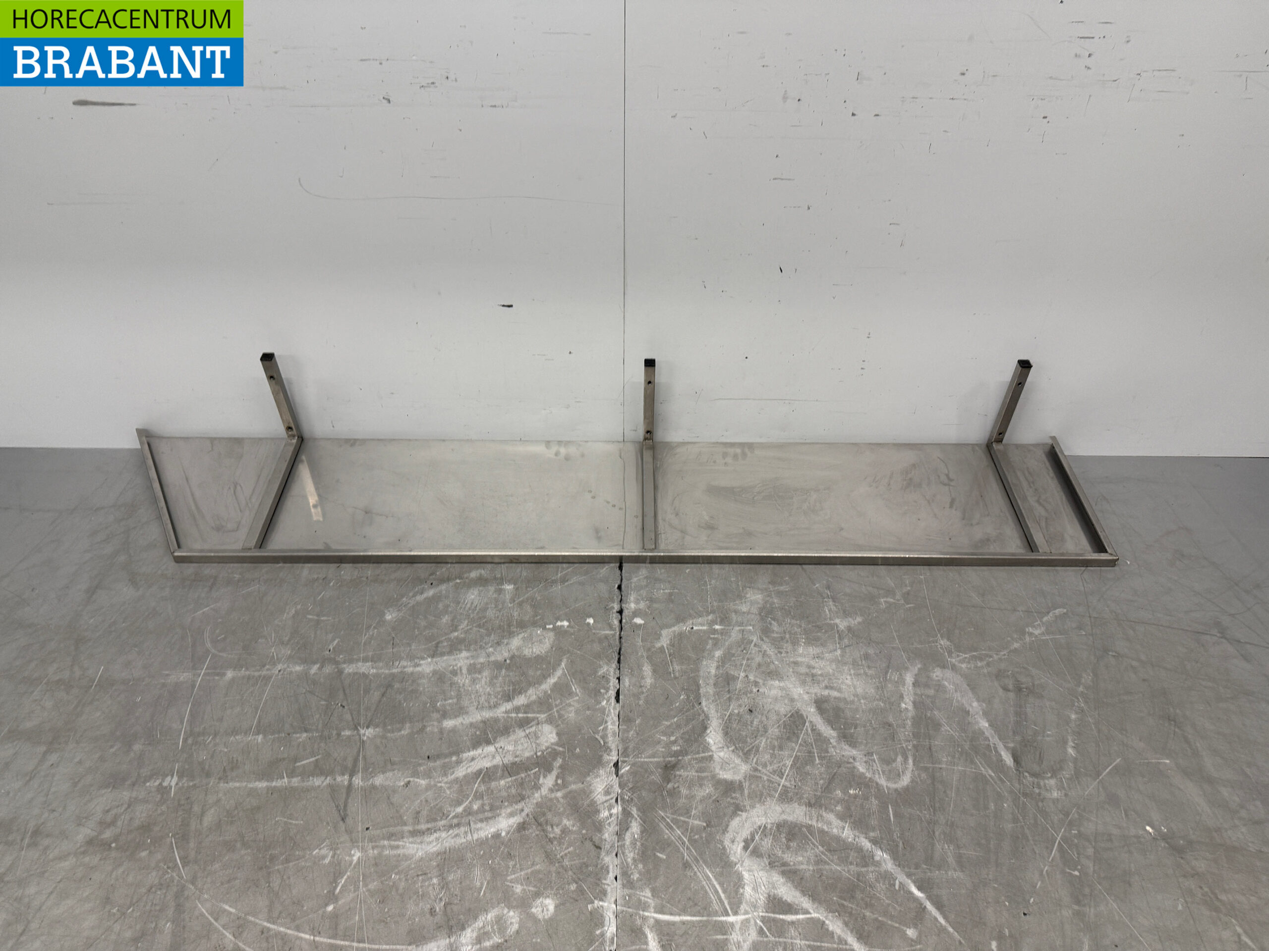 Étagère murale en acier inoxydable 223 x 40 cm Horeca – Image 4