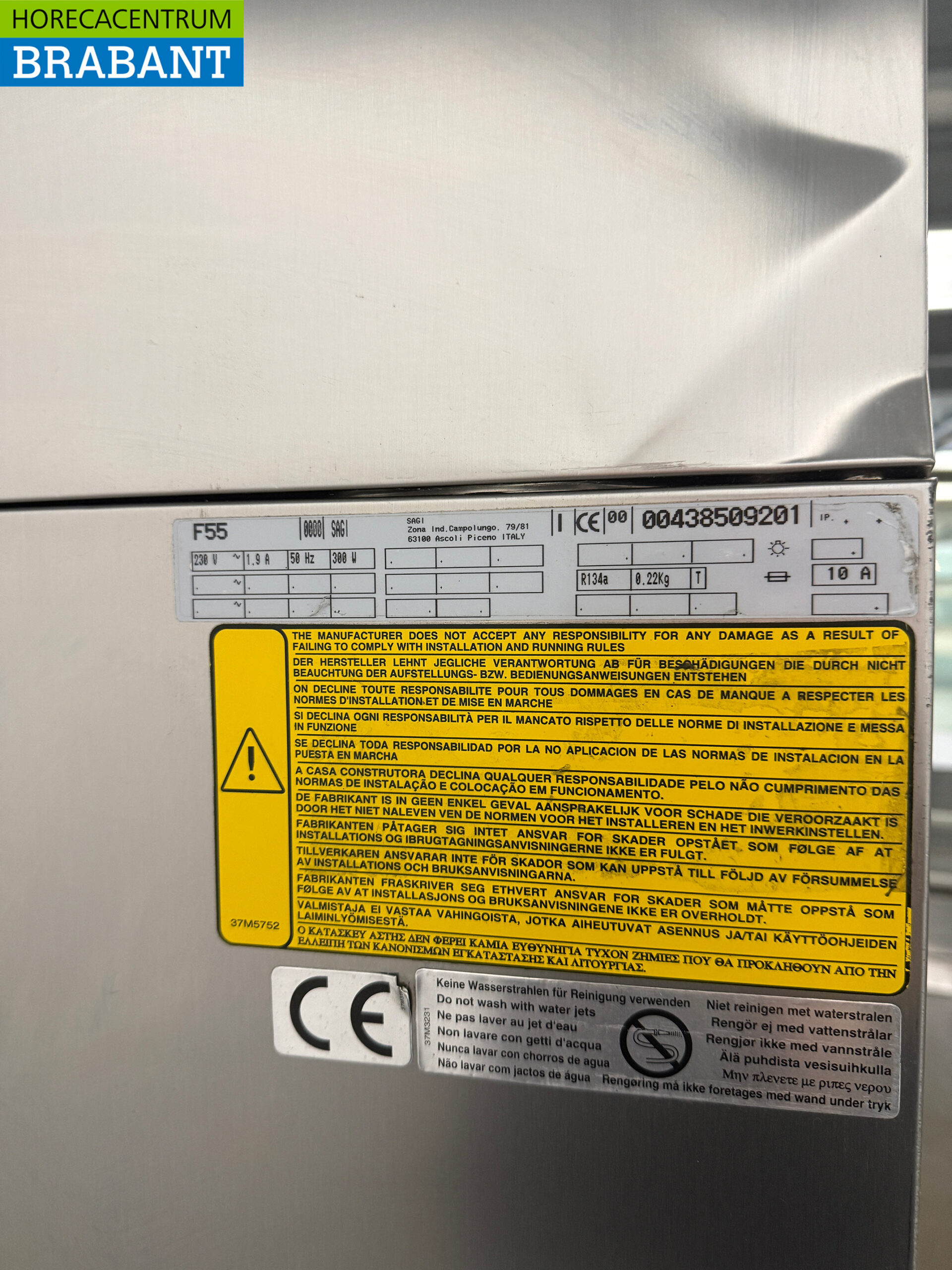 Réfrigérateur mobile Sagi en acier inoxydable 550 litres 230V Horeca – Image 5