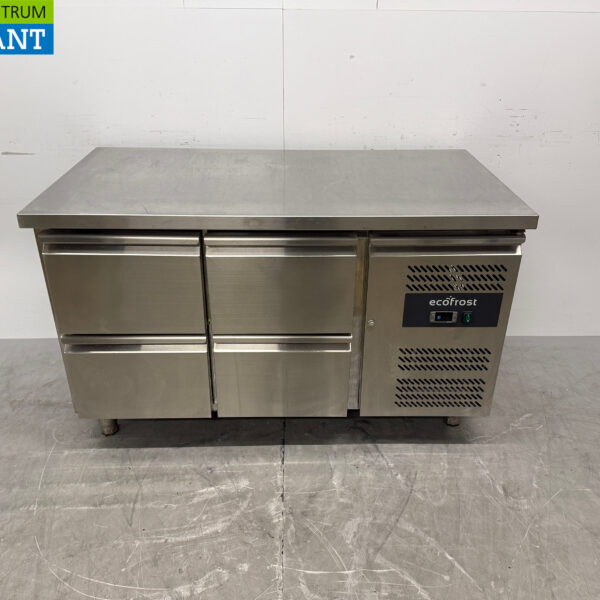 Etabli réfrigéré Ecofrost en acier inoxydable 4 tiroirs 136 cm 230V Horeca