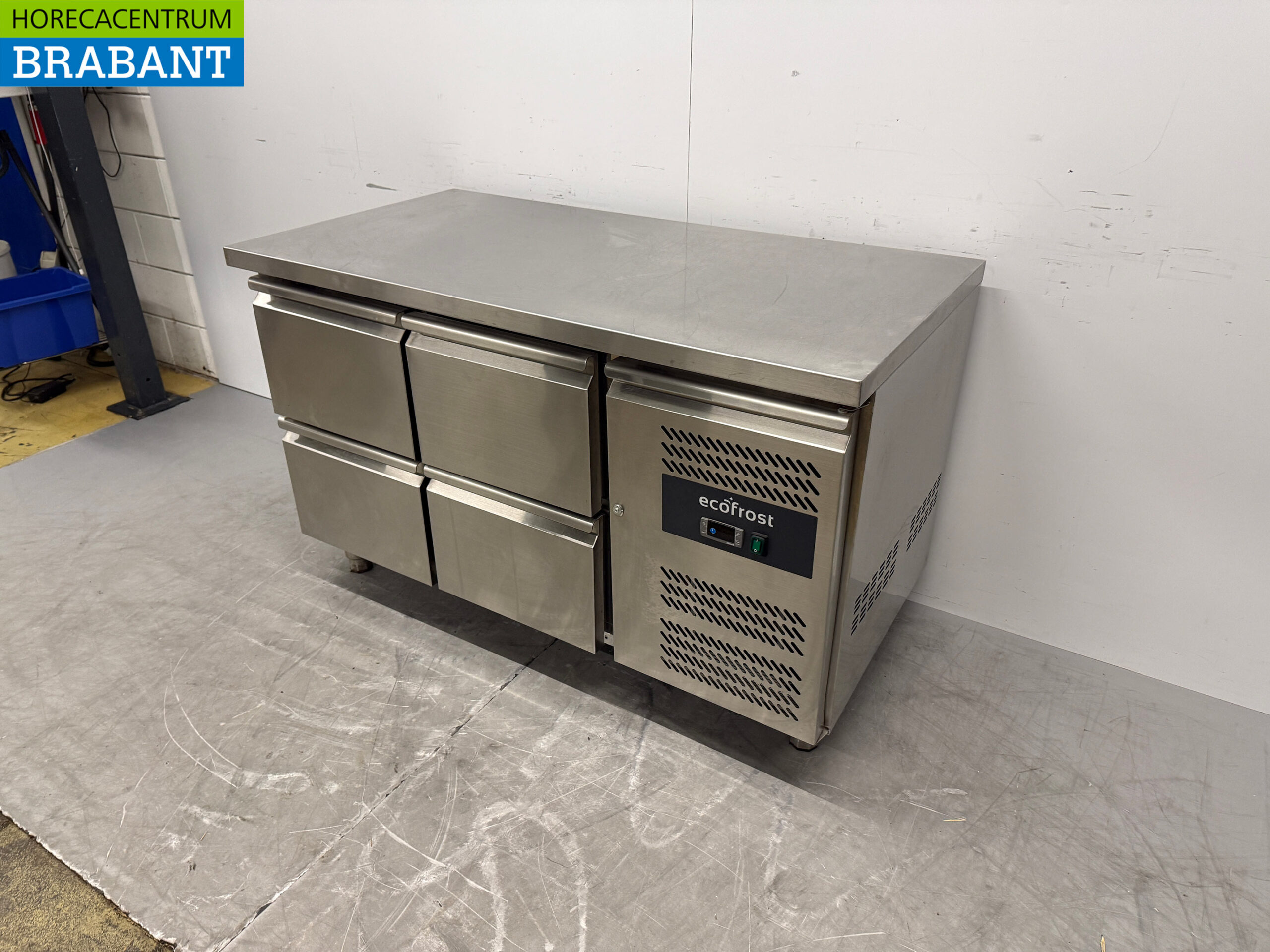 Etabli réfrigéré Ecofrost en acier inoxydable 4 tiroirs 136 cm 230V Horeca – Image 2
