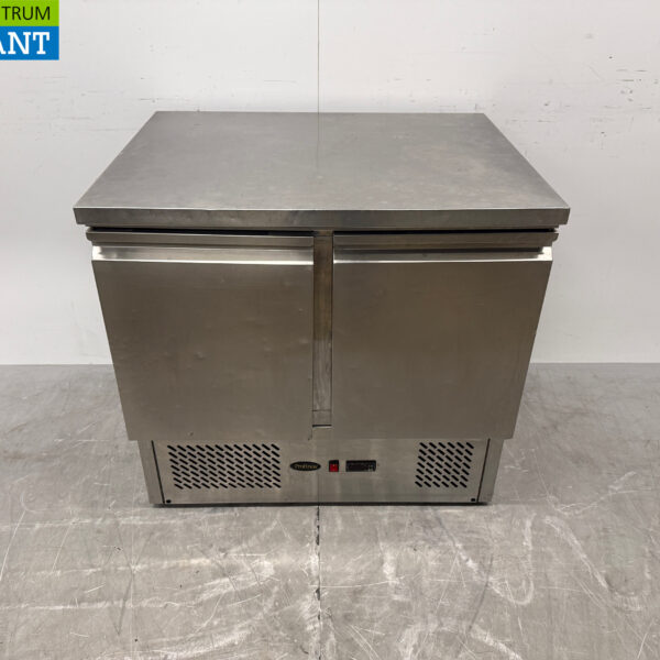 Acier inoxydable Profinox Comptoir réfrigéré 2 portes 90 cm 230V Horeca