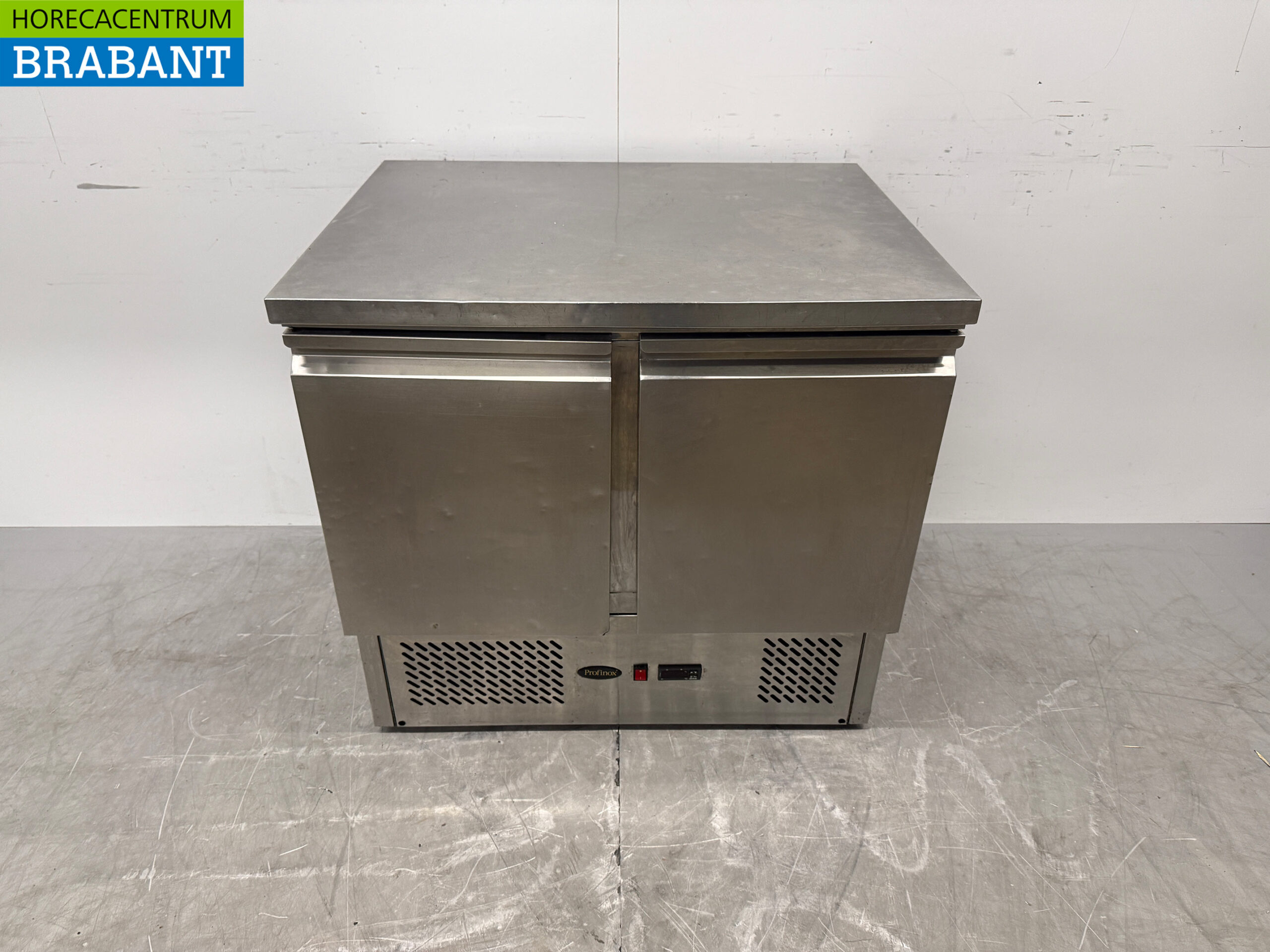 Acier inoxydable Profinox Comptoir réfrigéré 2 portes 90 cm 230V Horeca