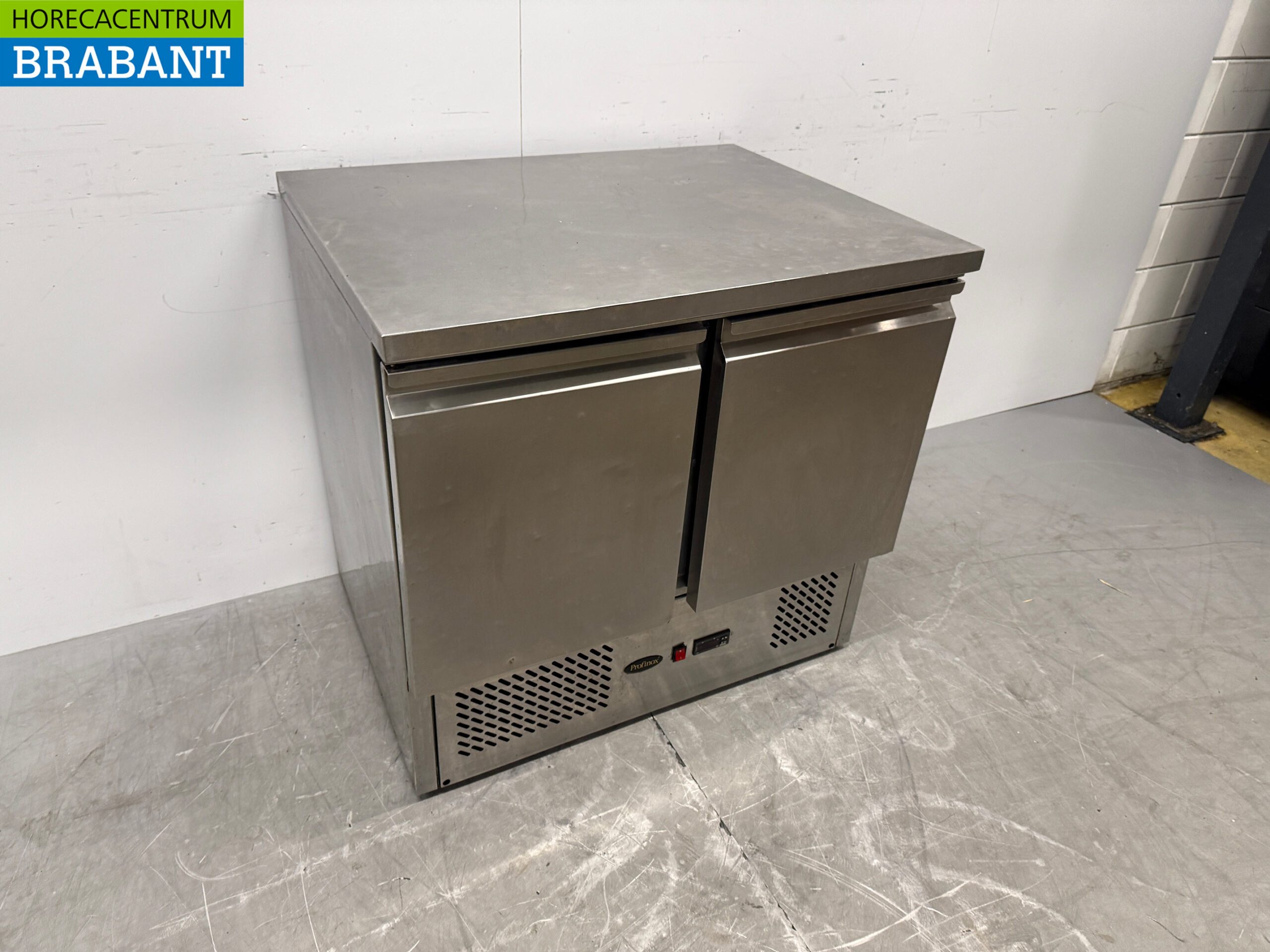 Acier inoxydable Profinox Comptoir réfrigéré 2 portes 90 cm 230V Horeca – Image 3