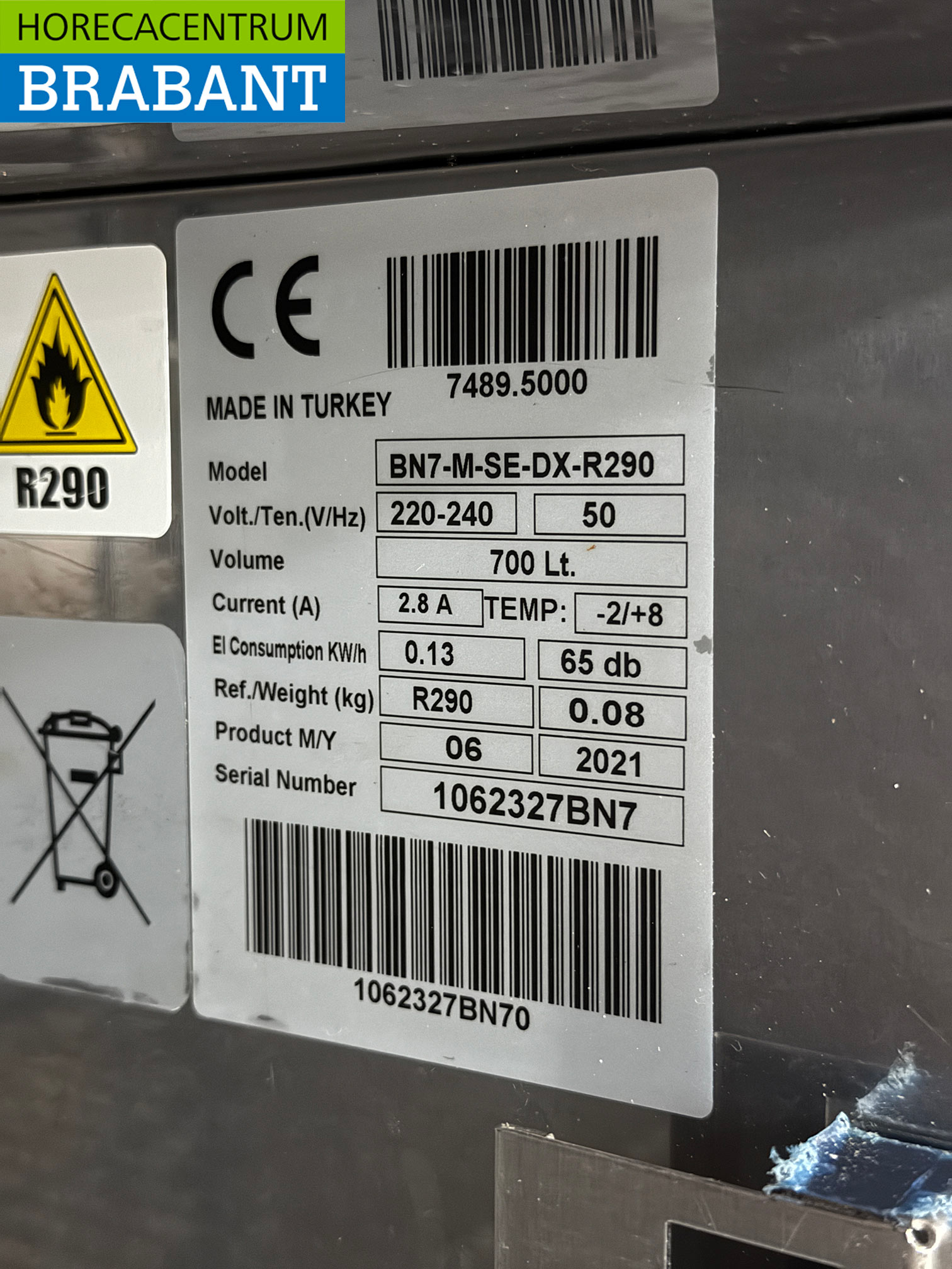 Réfrigérateur Combisteel en acier inoxydable 700 litres 230V Horeca – Image 5