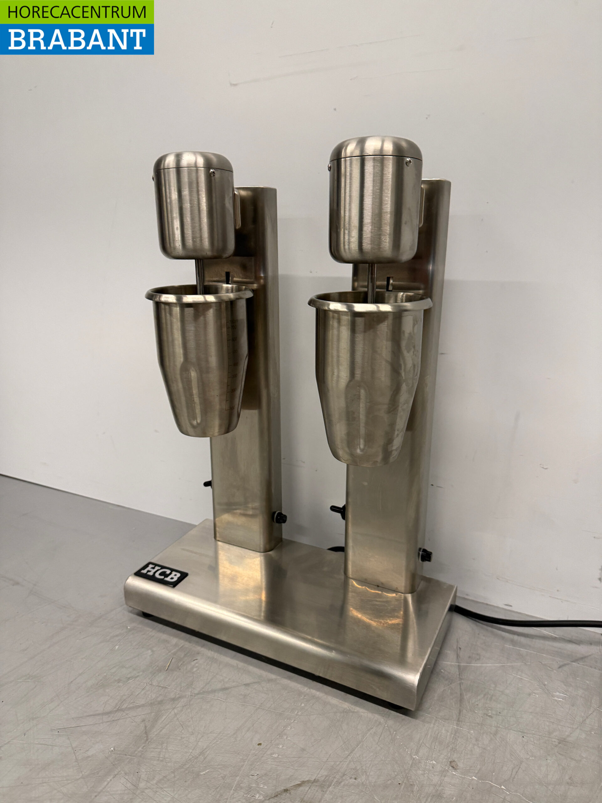 Double milk-shaker en acier inoxydable Milk shaker Milk shake mixer 2 x 750 ml 230V Horeca – Image 2