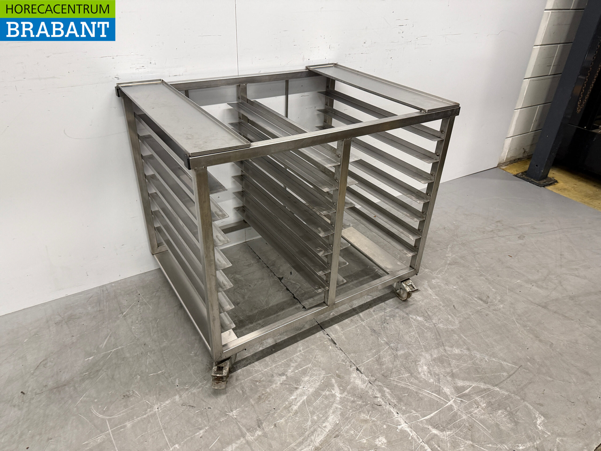Support mobile pour cuiseur vapeur en acier inoxydable 94 x 70 x 82 cm Restauration – Image 3
