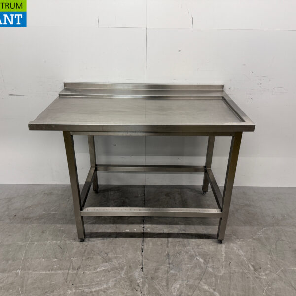 Acier inoxydable Table d'égouttage pour lave-vaisselle à passage 120 x 72,5 x 87,5 cm Horeca