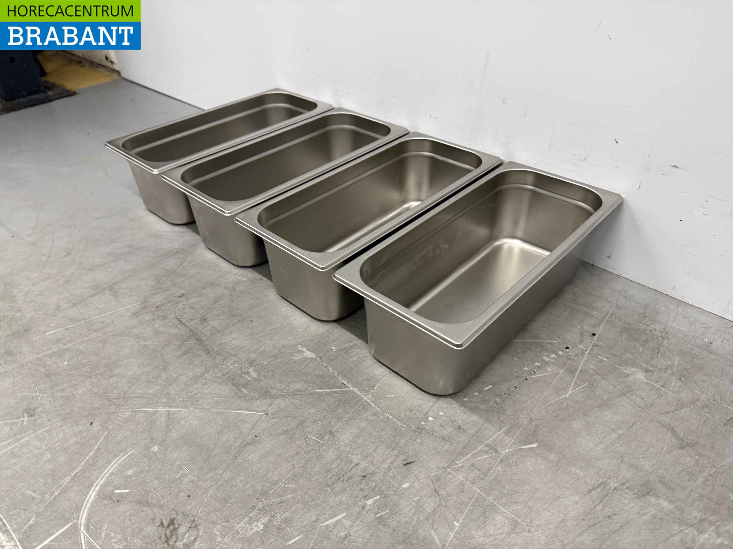 Seaux à glace en acier inoxydable 5 litres set de 4 Horeca – Image 2