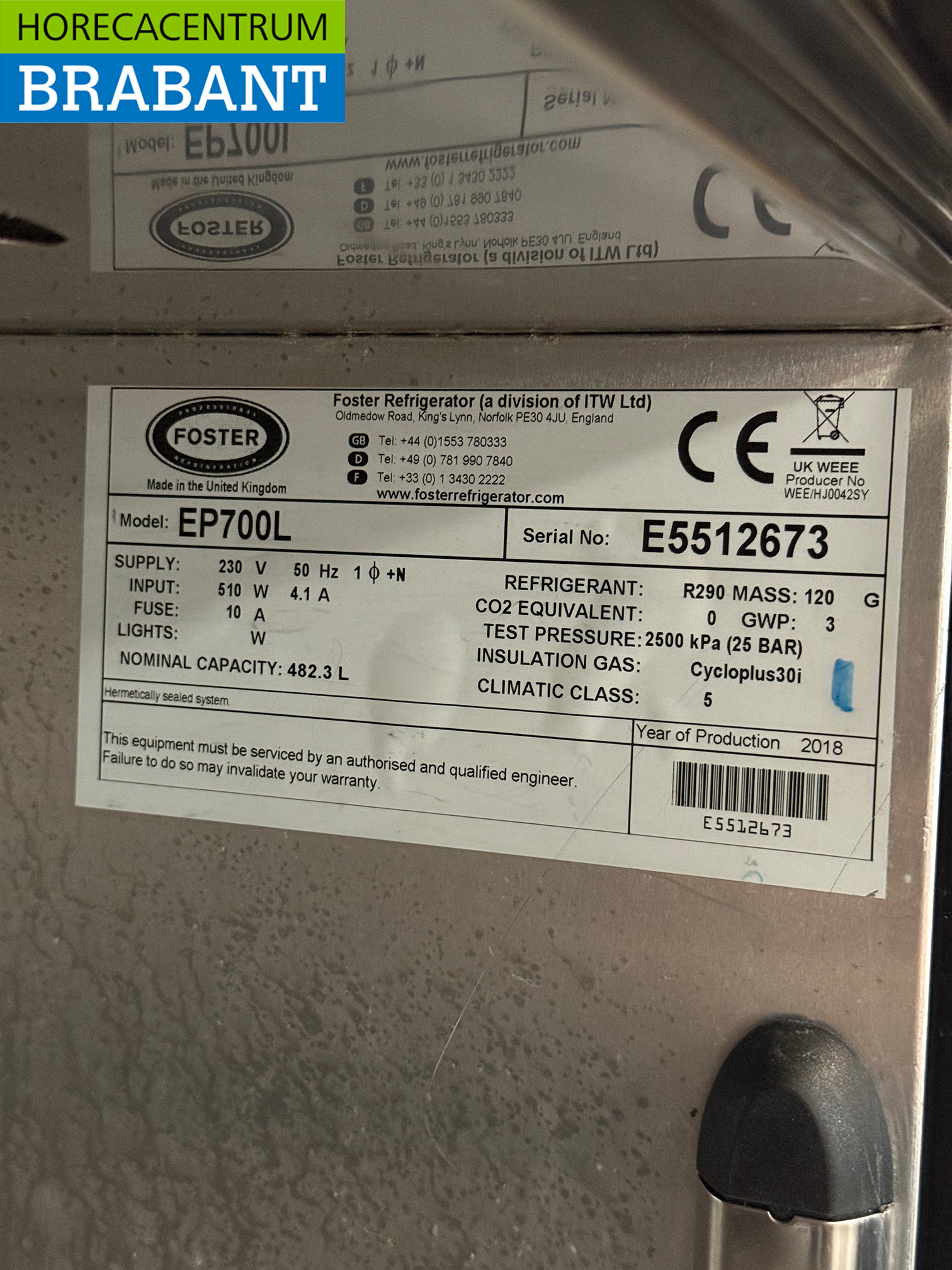 Congélateur mobile Foster en acier inoxydable 600 litres 230V Horeca – Image 5