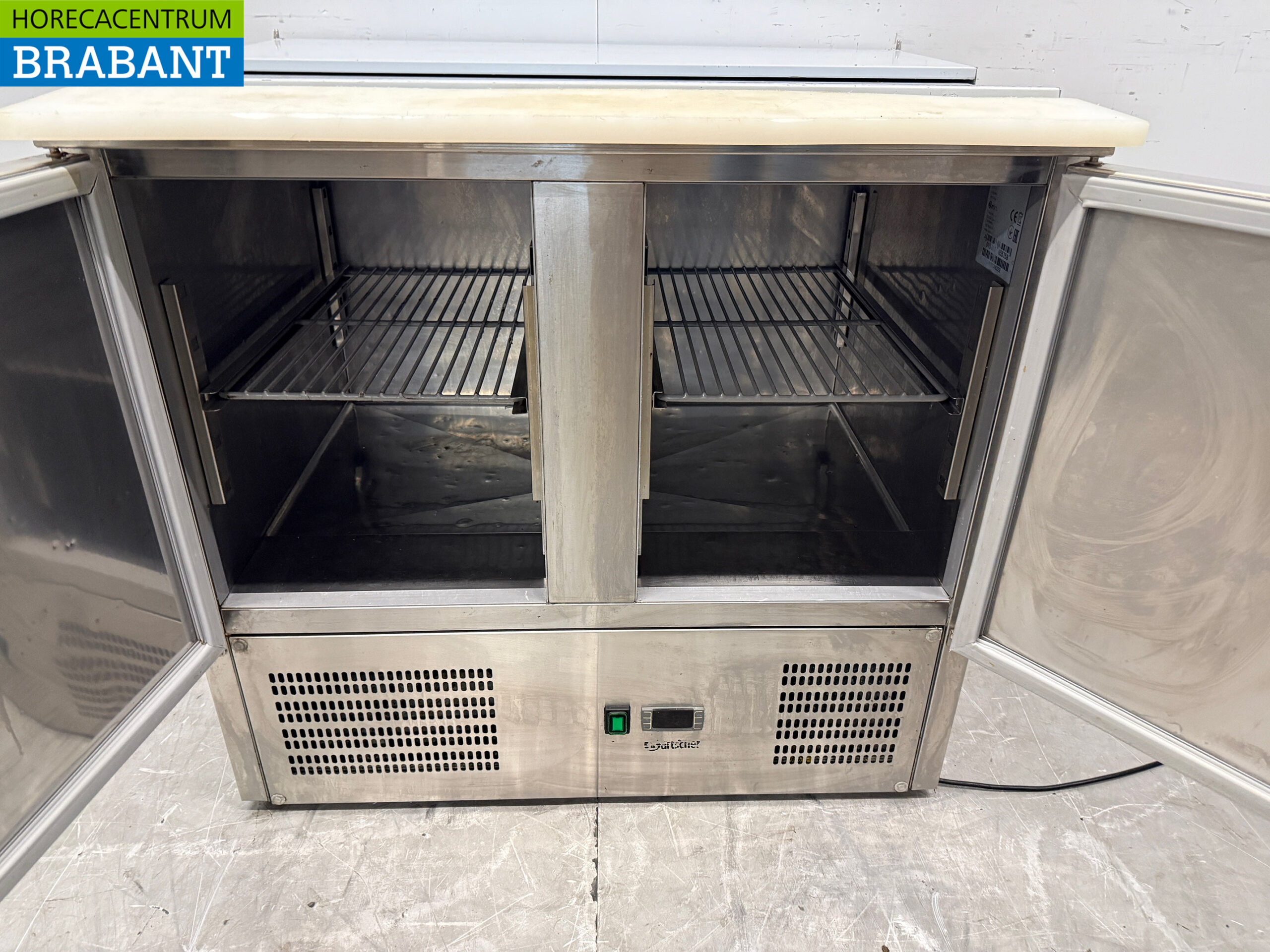 Bartscher Saladette en acier inoxydable Établi réfrigéré 2 portes 90,5 cm 230V Horeca – Image 5