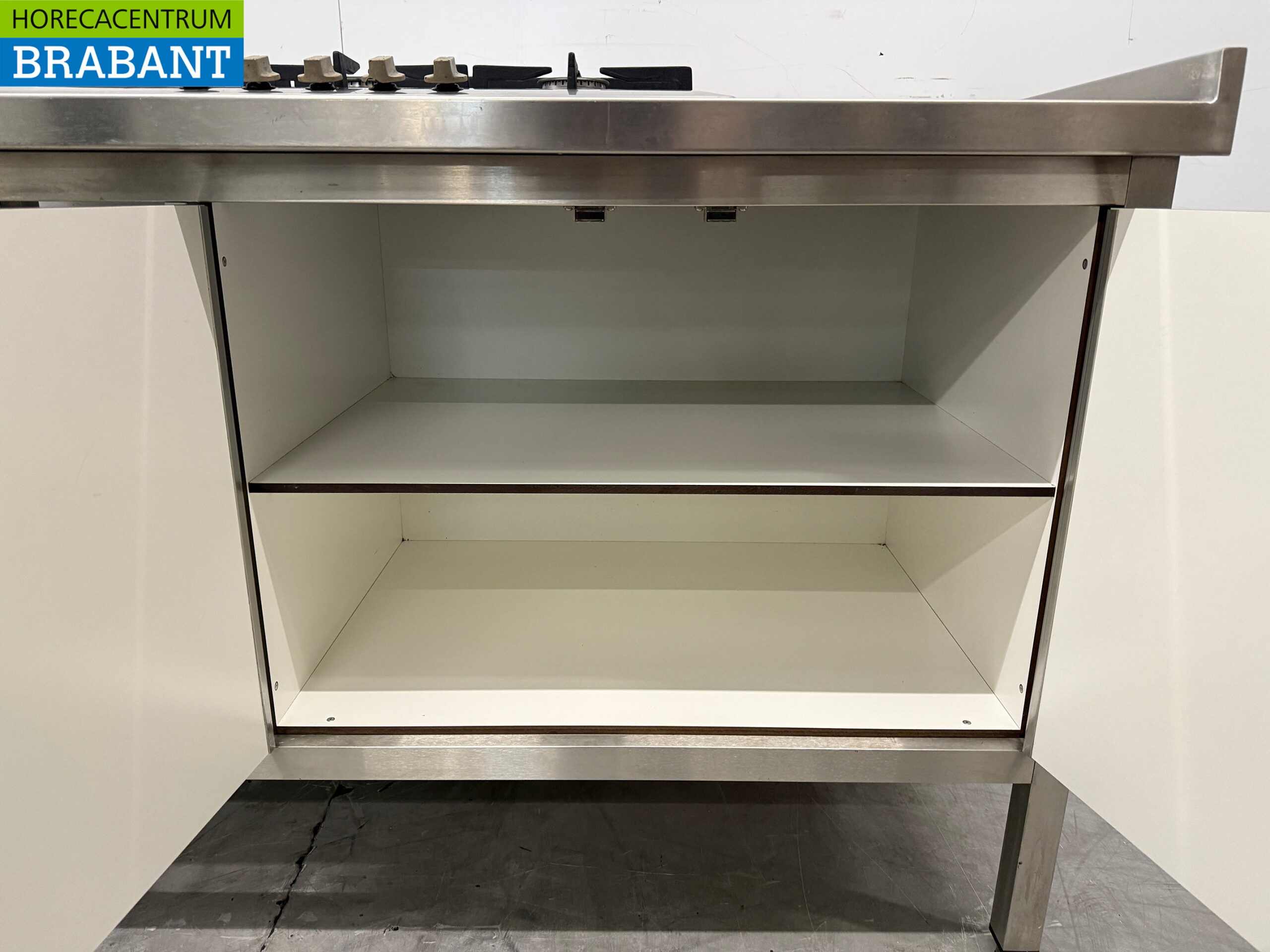 Armoire de travail en acier inoxydable avec 4 portes 196,5 x 70 x 89 cm GAS Catering – Image 7