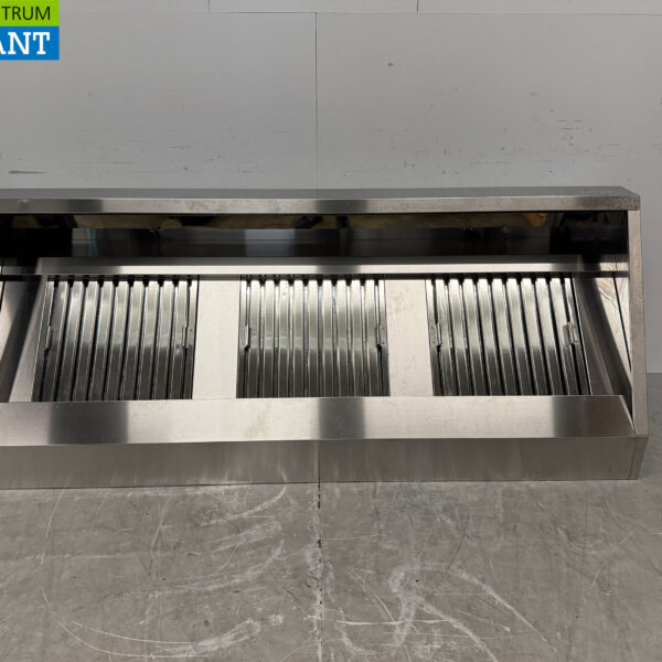 Hotte aspirante Hakvoort en acier inoxydable, modèle incliné, 200 cm, pour la restauration