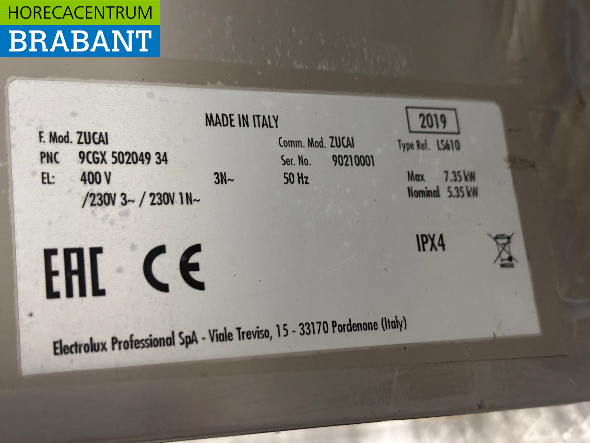 Lave-vaisselle Zanussi en acier inoxydable avec pompe de vidange 400V Horeca – Image 5
