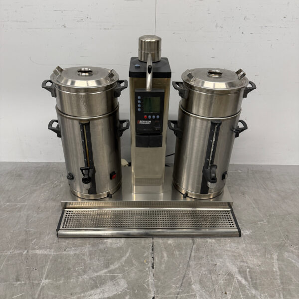 Machine à café à percolateur Bravilor Bonamat en acier inoxydable, 2 x 10 litres, 400 V, pour la restauration