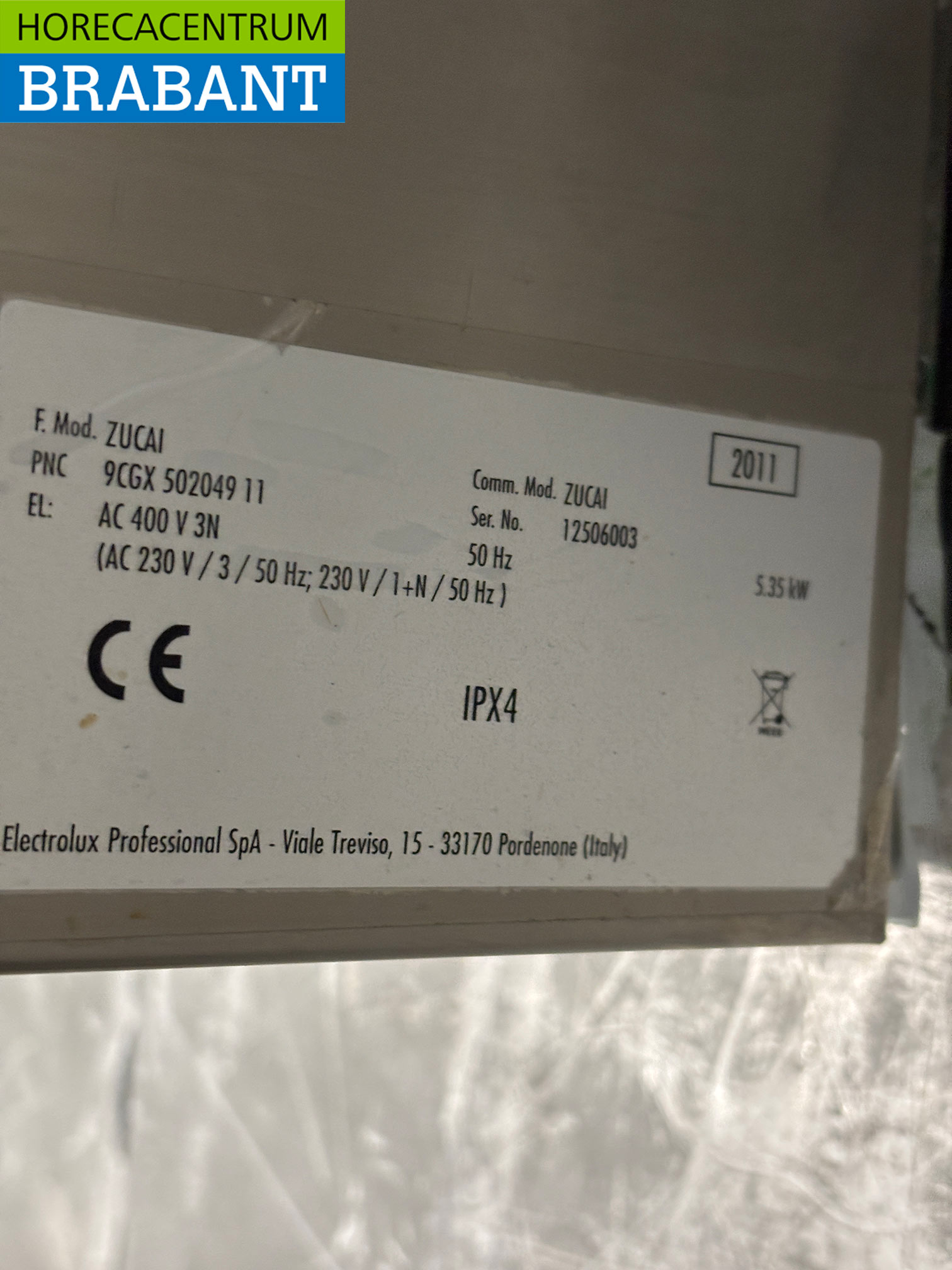 Lave-vaisselle Zanussi Zucai en acier inoxydable 400V Horeca – Image 6