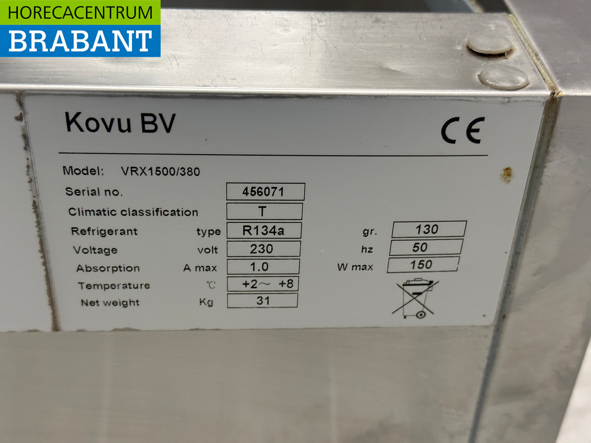 Vitrine réfrigérée en acier inoxydable Kovu, vitrine réfrigérée à poser avec saladier, 5 x 1/3 et 1 x 1/2 GN, 150 cm, restauration – Image 4