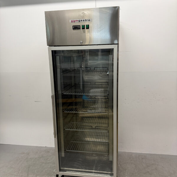 Armoire réfrigérée mobile à porte vitrée en acier inoxydable, 700 litres, 230 V, pour la restauration