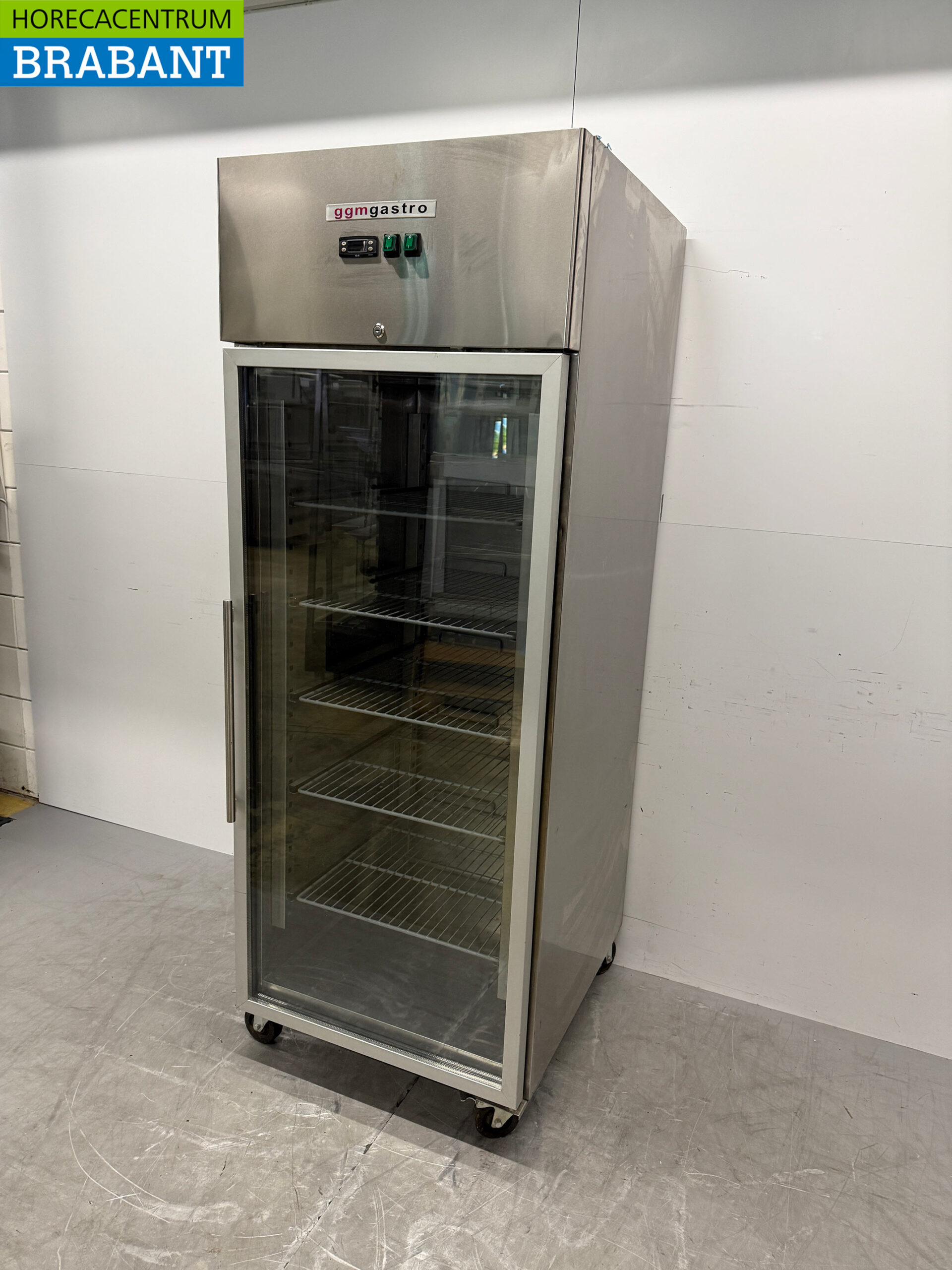 Armoire réfrigérée mobile à porte vitrée en acier inoxydable, 700 litres, 230 V, pour la restauration – Image 2