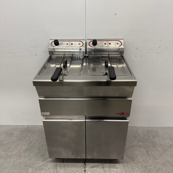 Friteuse double Stilfer en acier inoxydable 2 x 9 litres 2 x 230V Horeca