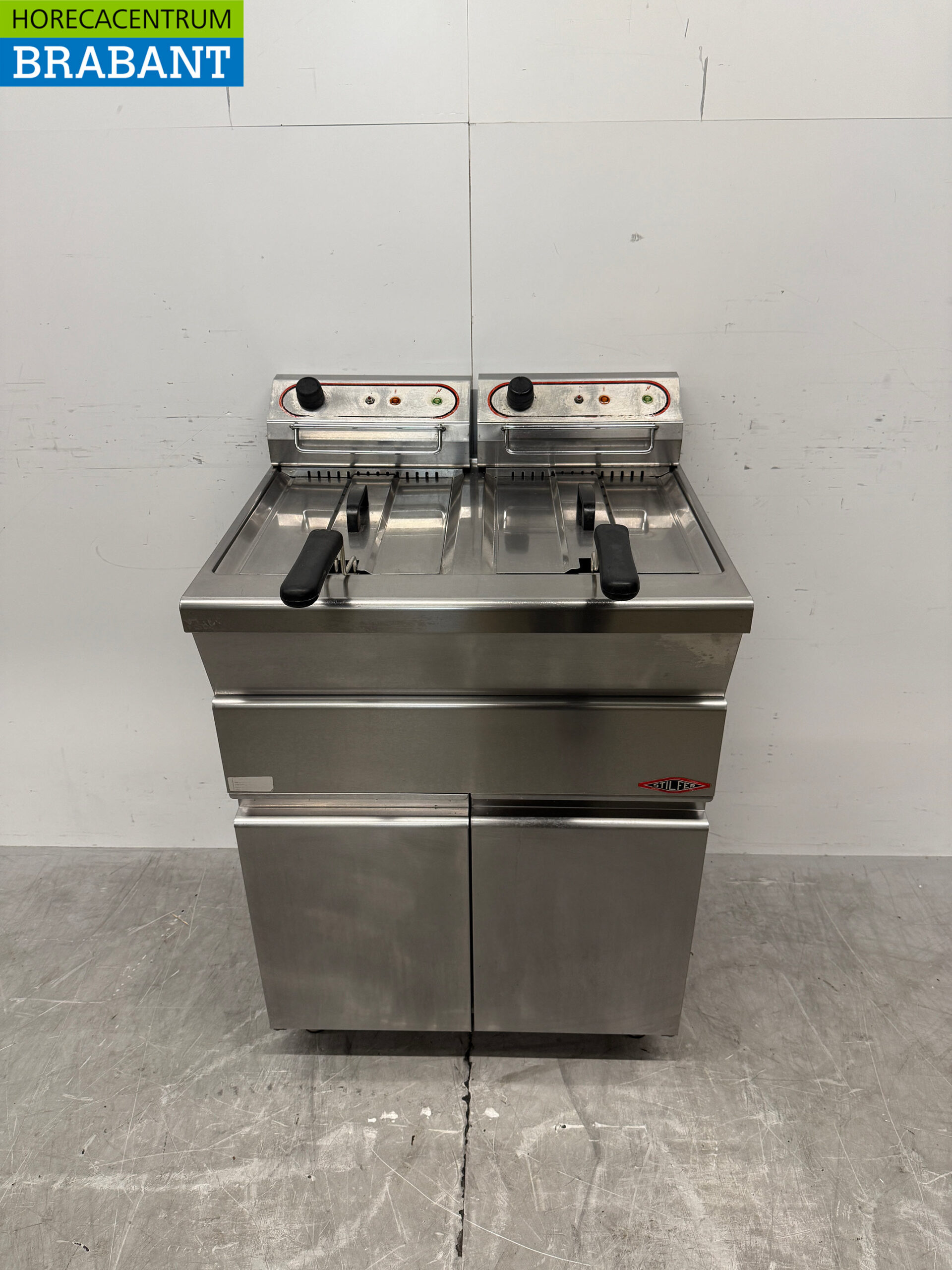 Friteuse double Stilfer en acier inoxydable 2 x 9 litres 2 x 230V Horeca
