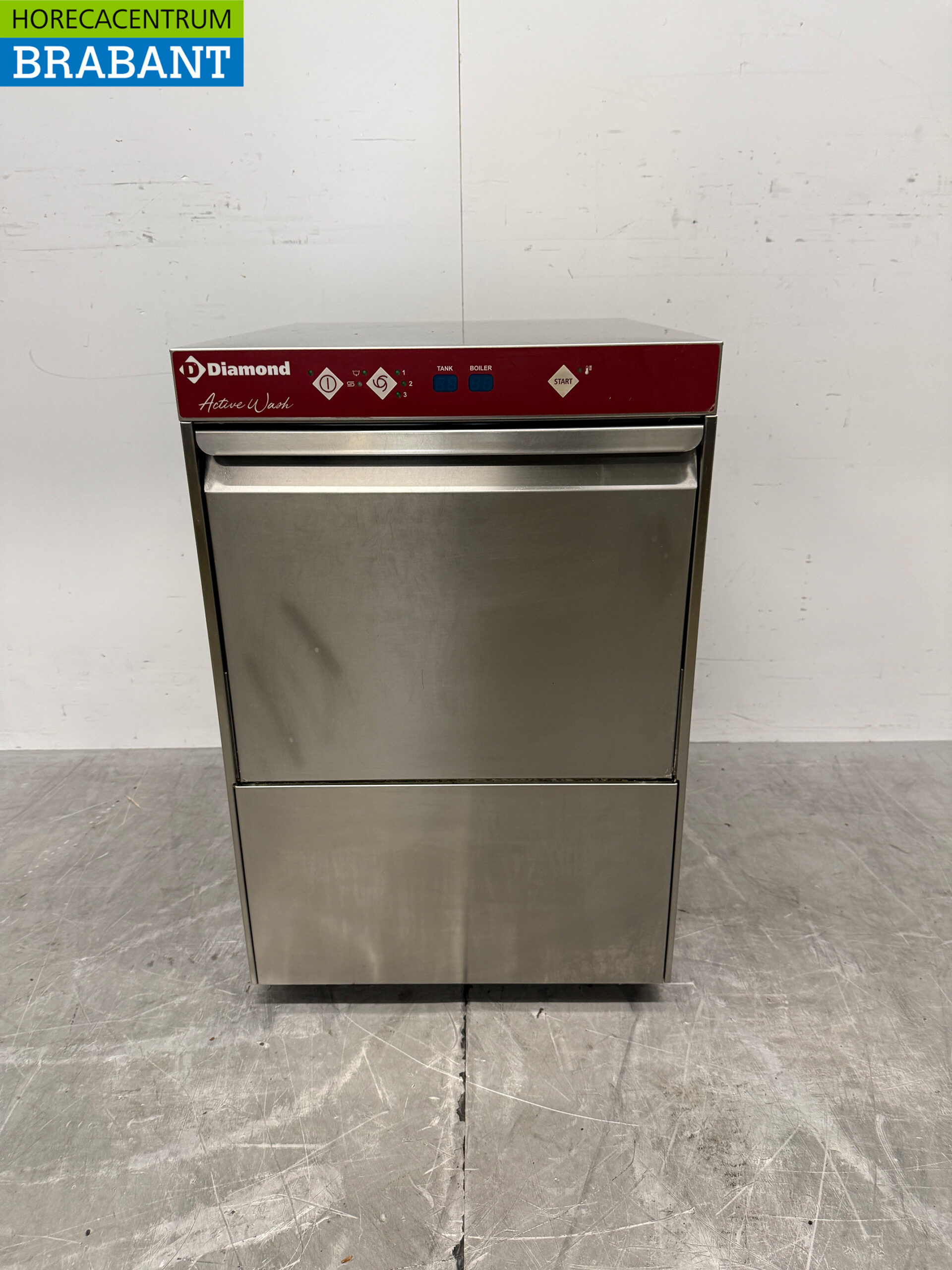 Lave-verres Diamond en acier inoxydable avec pompe de vidange, 230 V, pour la restauration