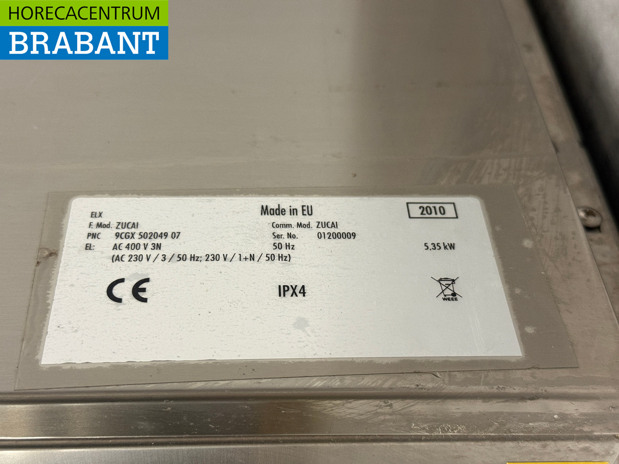 Lave-vaisselle Zanussi Zucai en acier inoxydable 400V Horeca – Image 6