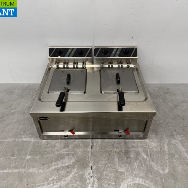 Friteuse double Forved en acier inoxydable 2 x 12 litres 2 x 400V Horeca
