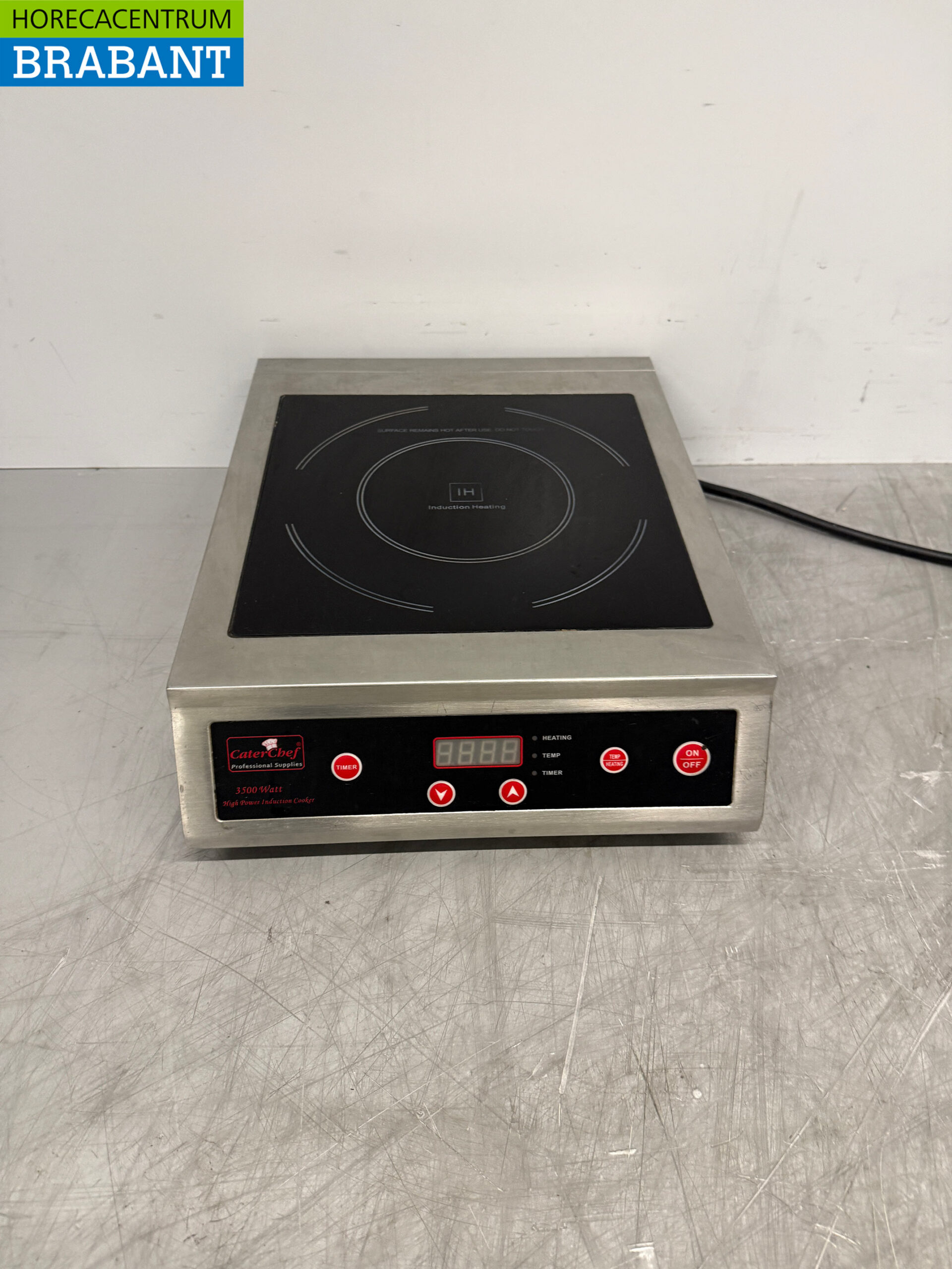 Plaque de cuisson à induction Caterchef en acier inoxydable, 3,5 kW, 230 V, pour la restauration