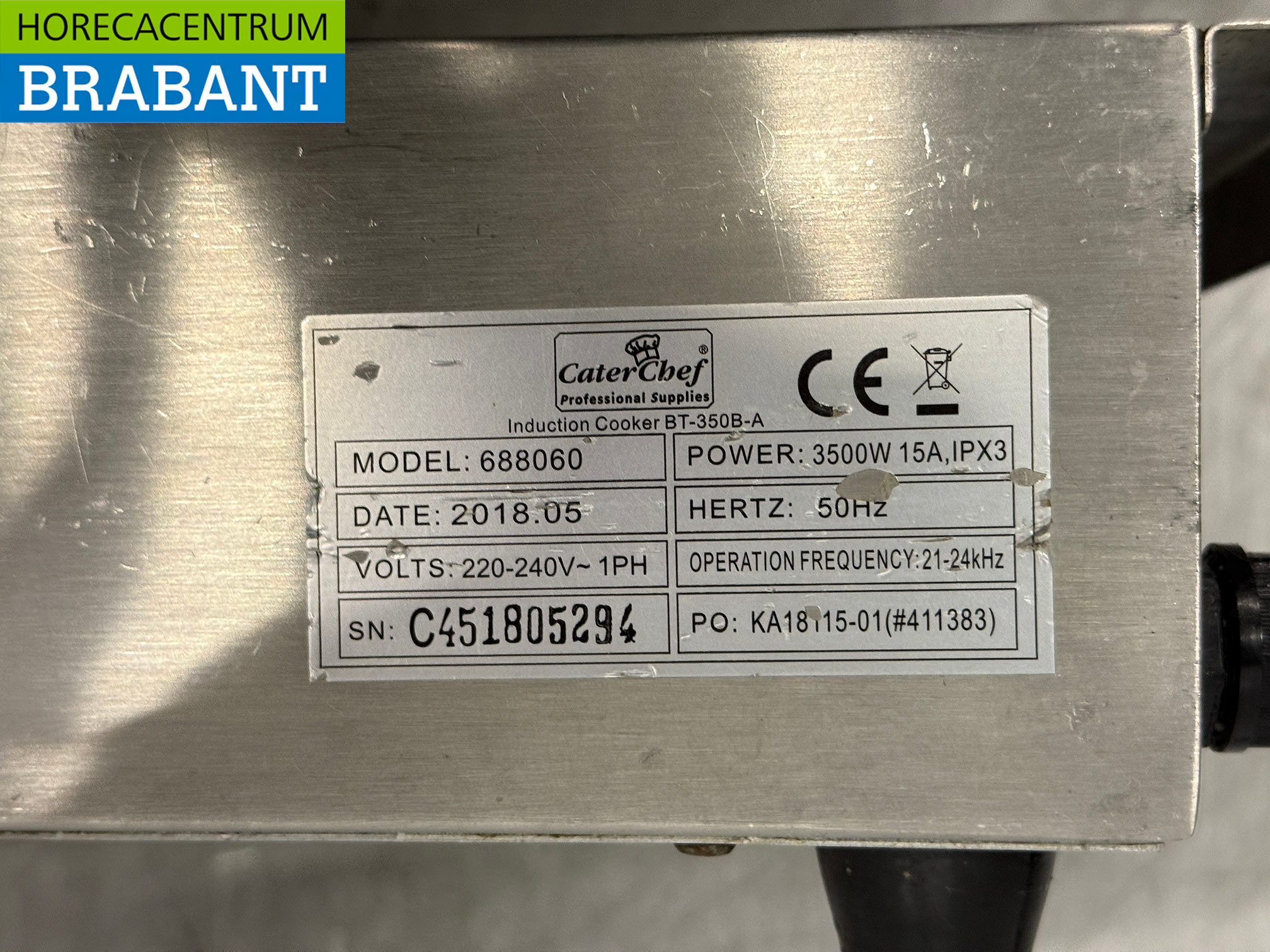 Plaque de cuisson à induction Caterchef en acier inoxydable, 3,5 kW, 230 V, pour la restauration – Image 5