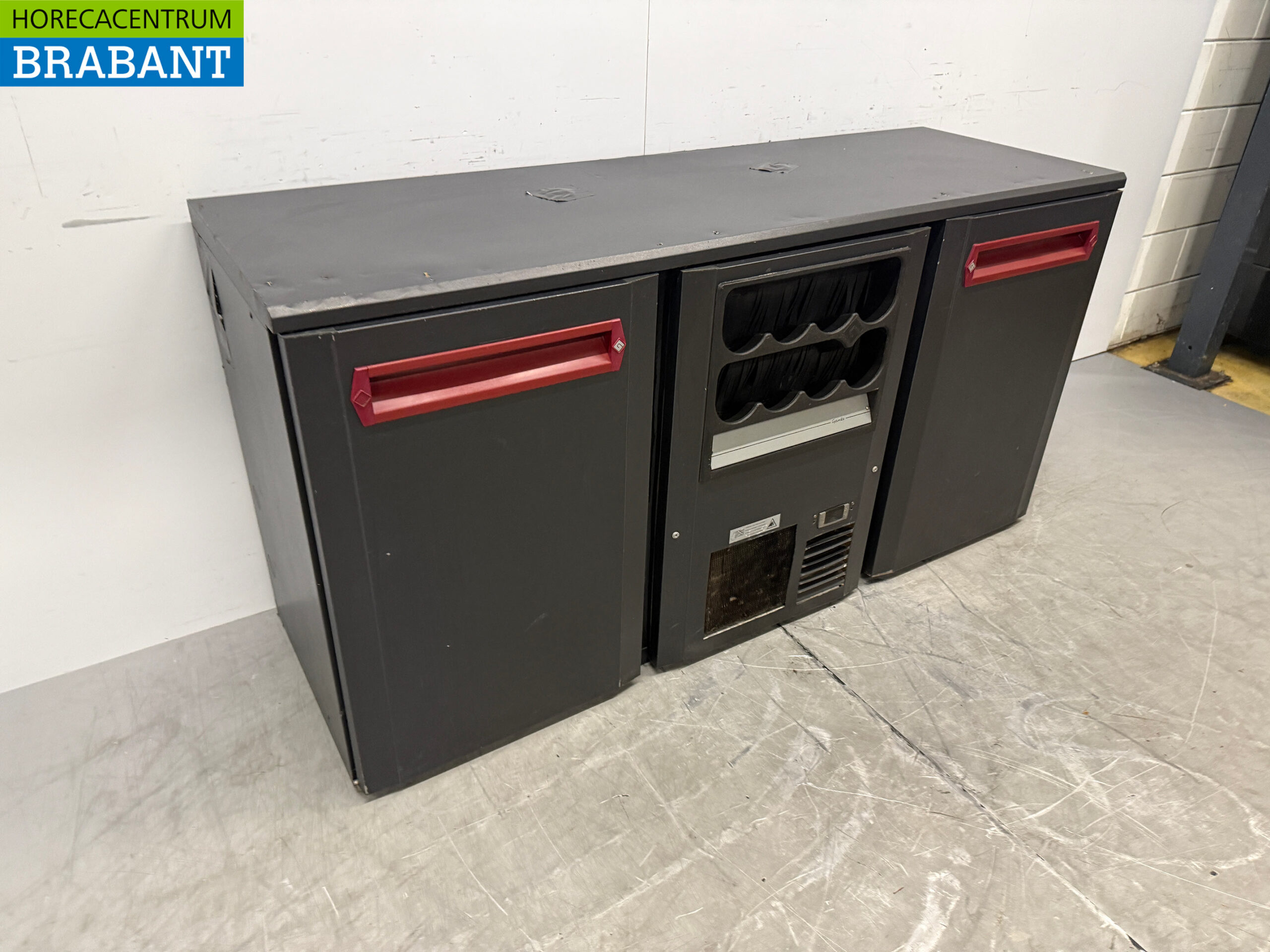 Gamko Armoire réfrigérée avec compartiment à bouteilles, 2 portes, 167 cm, 230 V, secteur de la restauration – Image 3